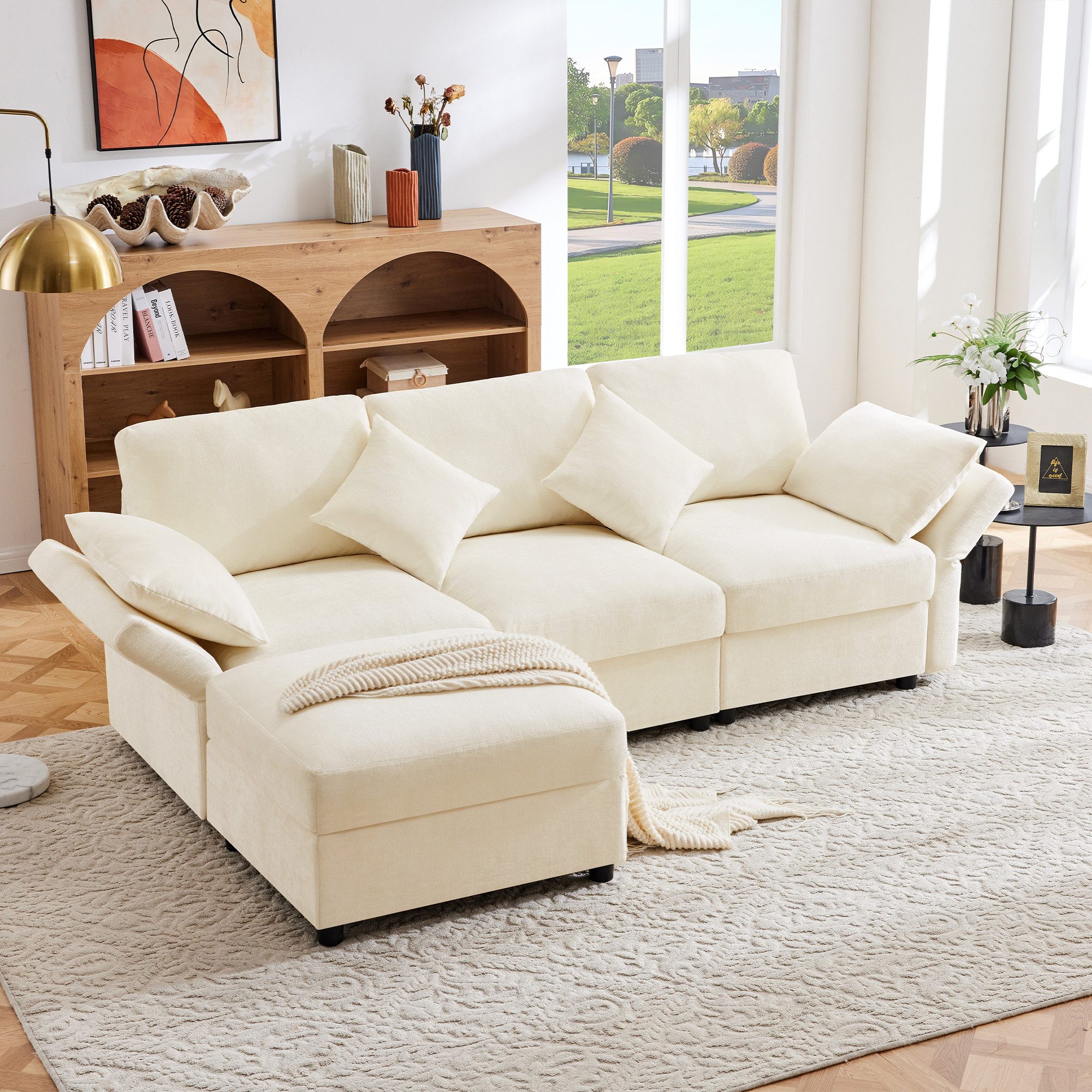 REDOM Ecksofa Geräumiges 3-4 Personen Sofa, günstig online kaufen