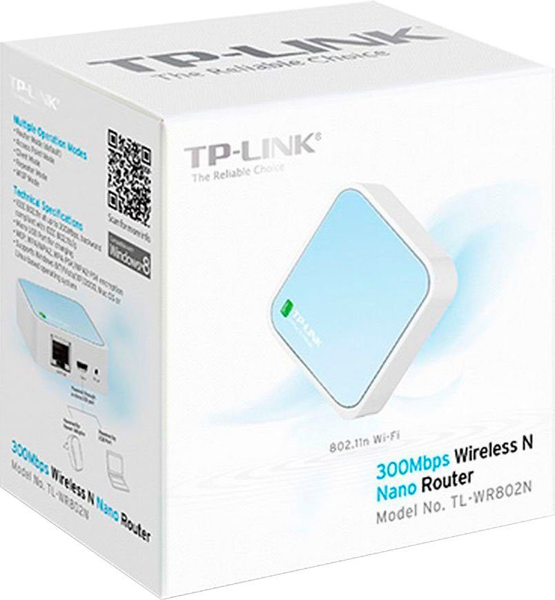 tp-link TL-WR802N 300MBit Wireless N Nano Router WLAN-Router