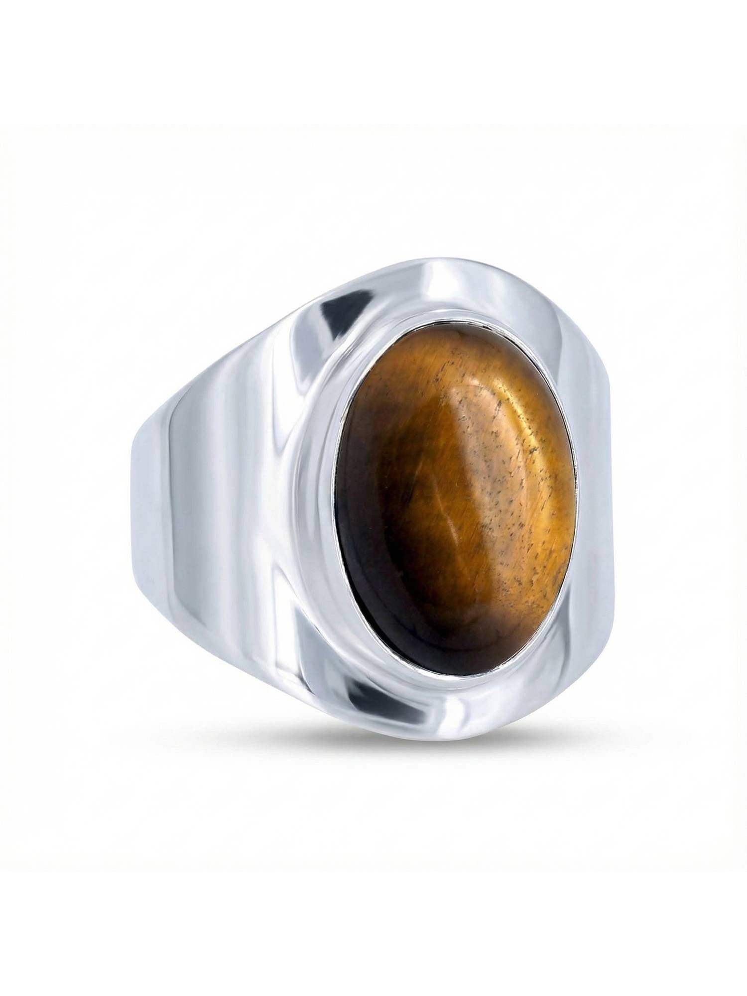 Silberring RAHMAT aus 925 Silber mit Tigerauge