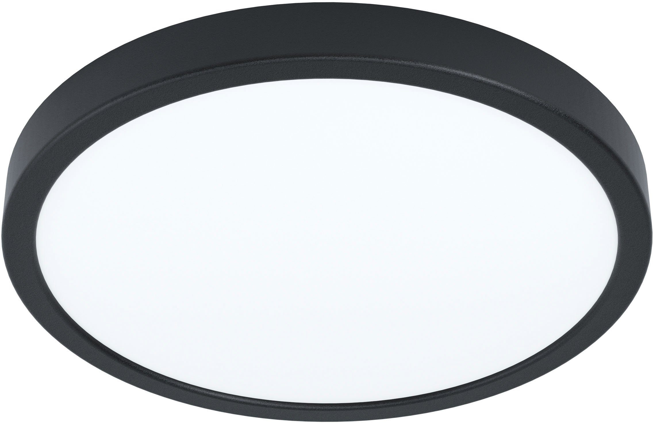 EGLO Aufbauleuchte ARGOLIS-Z Aufbaulampe, Alu und Kunststoff, IP44, Außenlampe, Lampe, CCT - über Fernbedienung, Dimmfunktion, Farbsteuerung, dimmbar über Fernbedienung, LED fest integriert, warmweiß - kaltweiß, Aufbauleuchte, H3,0 x Ø28,5 cm, schwarz, 19,5W inkl.