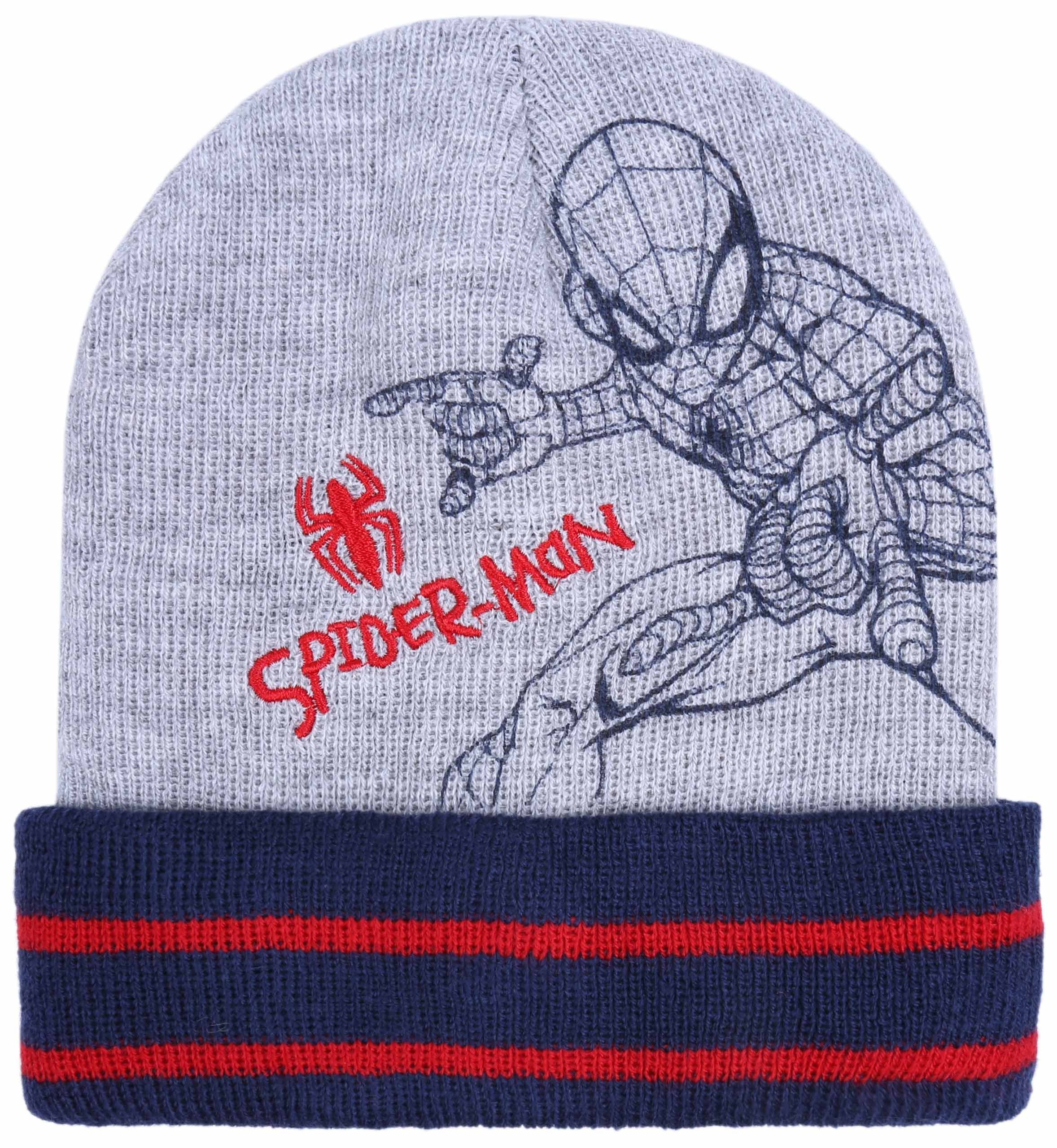 Sarcia.eu Beanie Grau-dunkelblaue Jungen-Mütze Spider-Man MARVEL 52