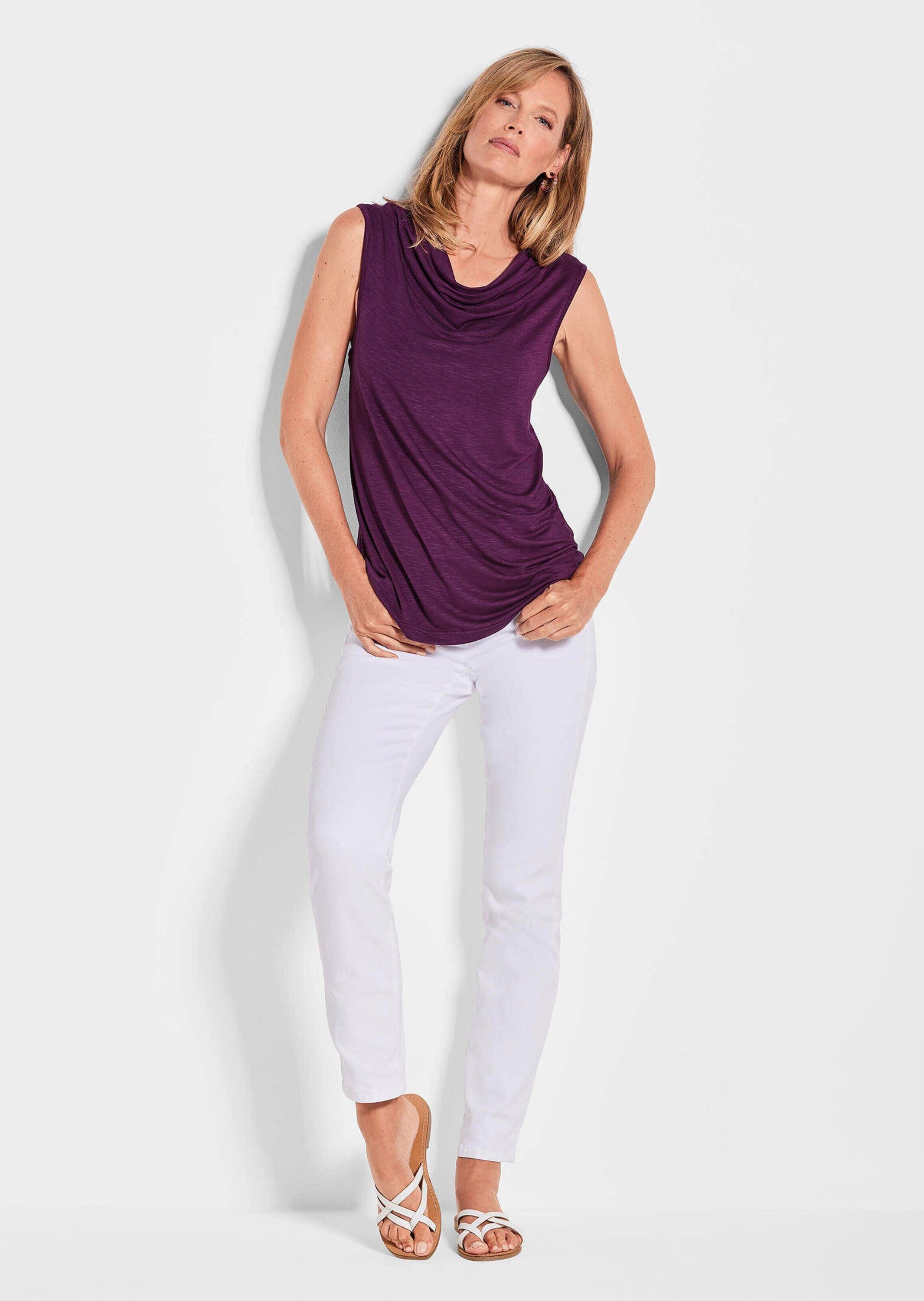 GOLDNER Shirttop Ärmelloses Top in Viskose-Jersey günstig online kaufen