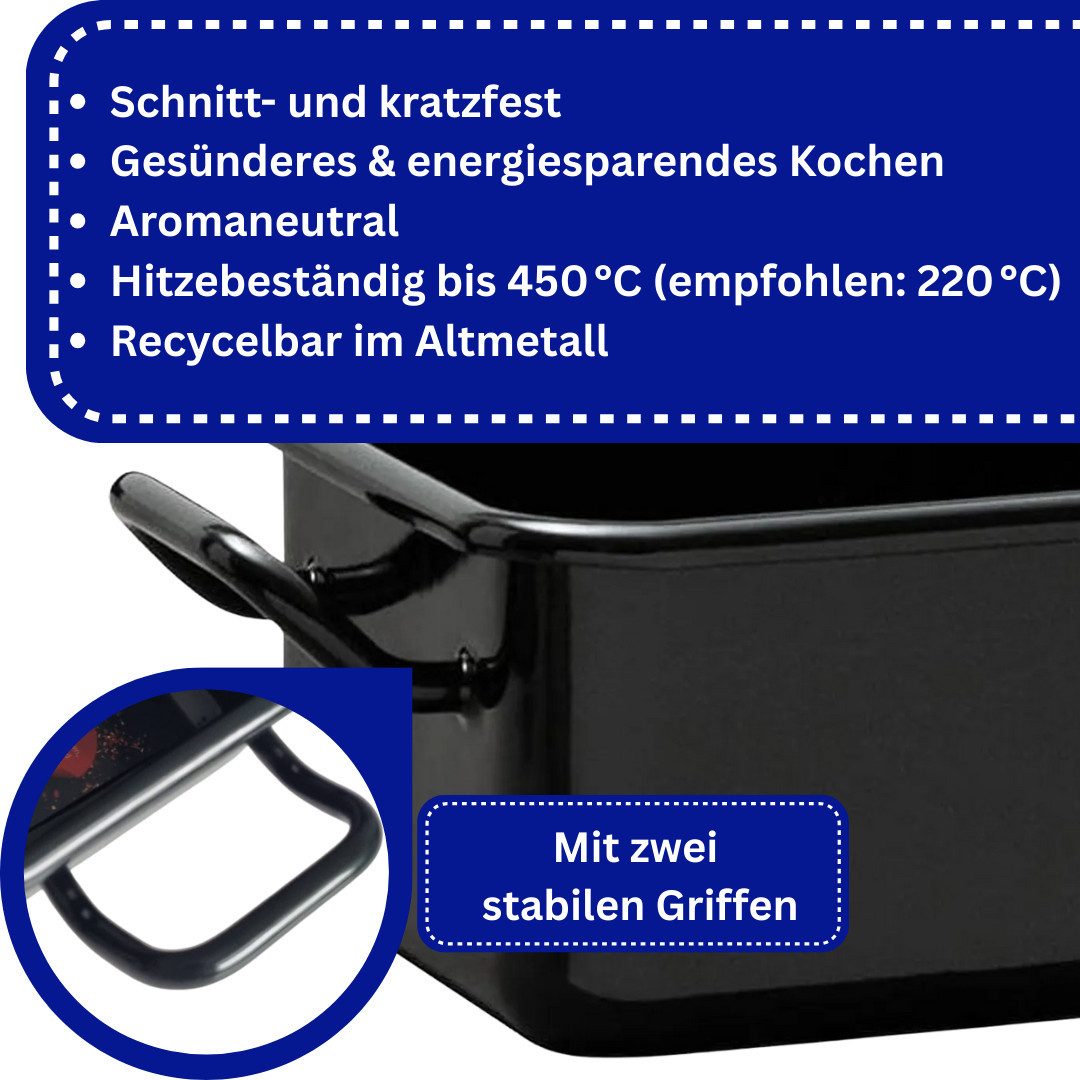 Riess Auflaufform 2er Set Emaille Mini Back- und Servierform, Emaille
