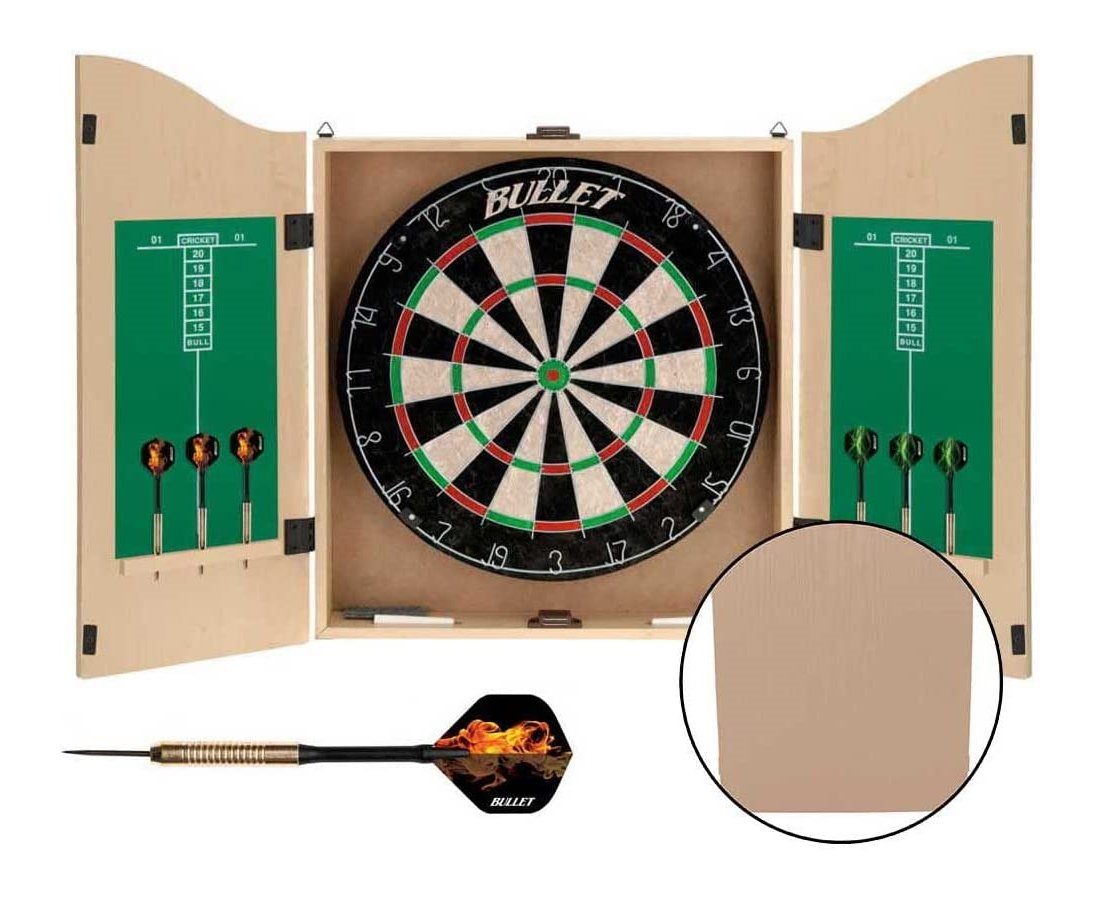 made2trade Dartscheibe BULLET, (Set), mit 6 Steeldarts und Scoreboard