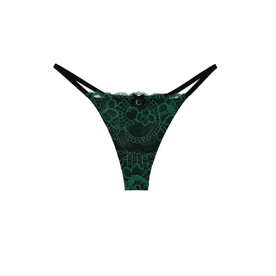 String in leuchtender Emerald Grün Spitze