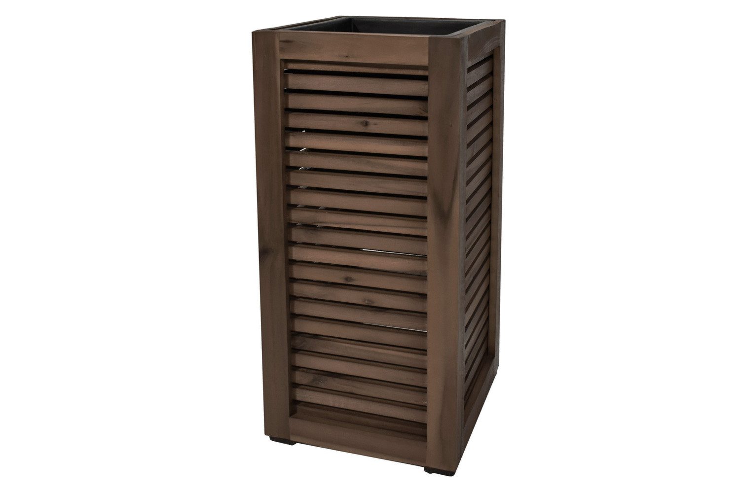 dasmöbelwerk Pflanzkübel Pflanzgefäß Pflanzkasten Blumenkasten Akazienholz 28x62 cm mit Einsatz