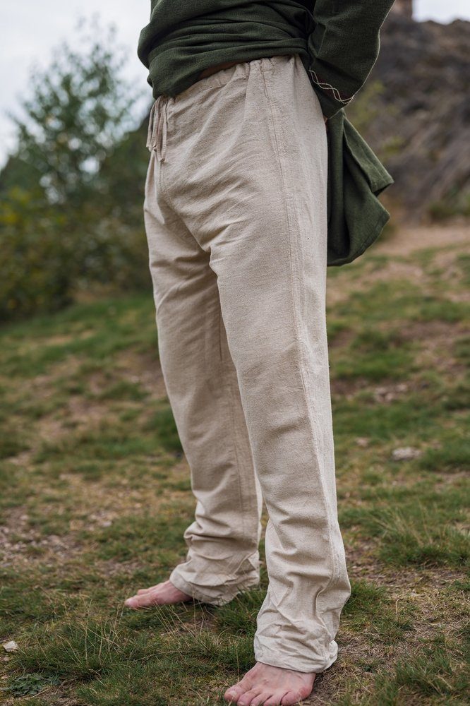 Leonardo Carbone Wikinger-Kostüm Leinenhose "Asmund" Natur
