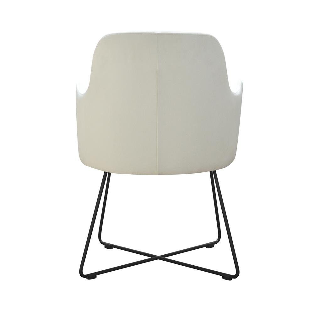 JVmoebel Design Zimmer Stuhl Stuhl, Praxis Stühle Warte Weiß Sitz Stoff Kanzlei Polster Textil Ess