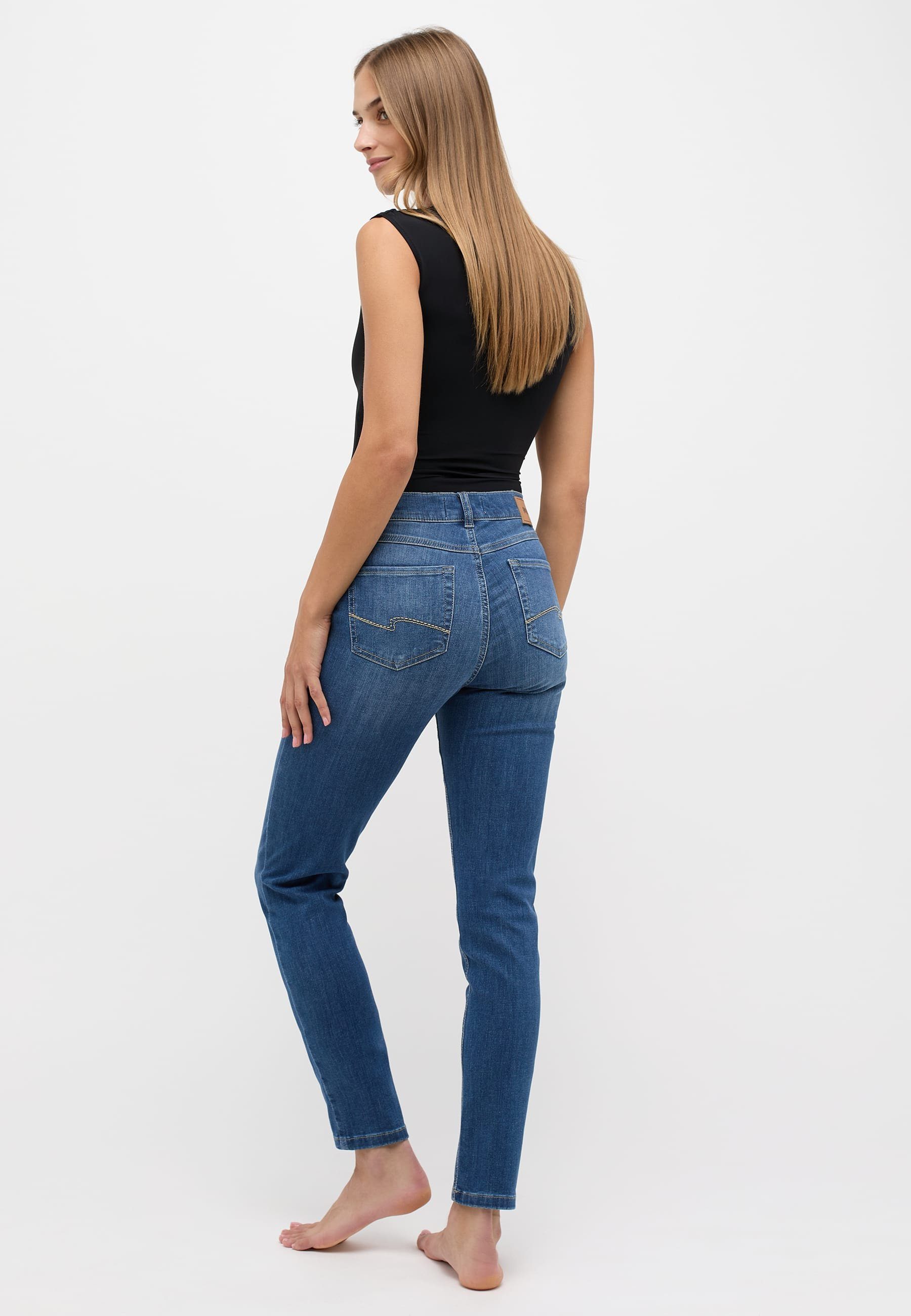 Denim Skinny Jeans mit Label-Applikationen ANGELS Slim-fit-Jeans mit authentischem blau