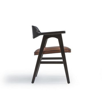JVmoebel Armlehnstuhl Möbel Stuhl mit Armlehnen Holzstuhl Neu Einrichtung Polster Sitz (1 St), Made in Europa