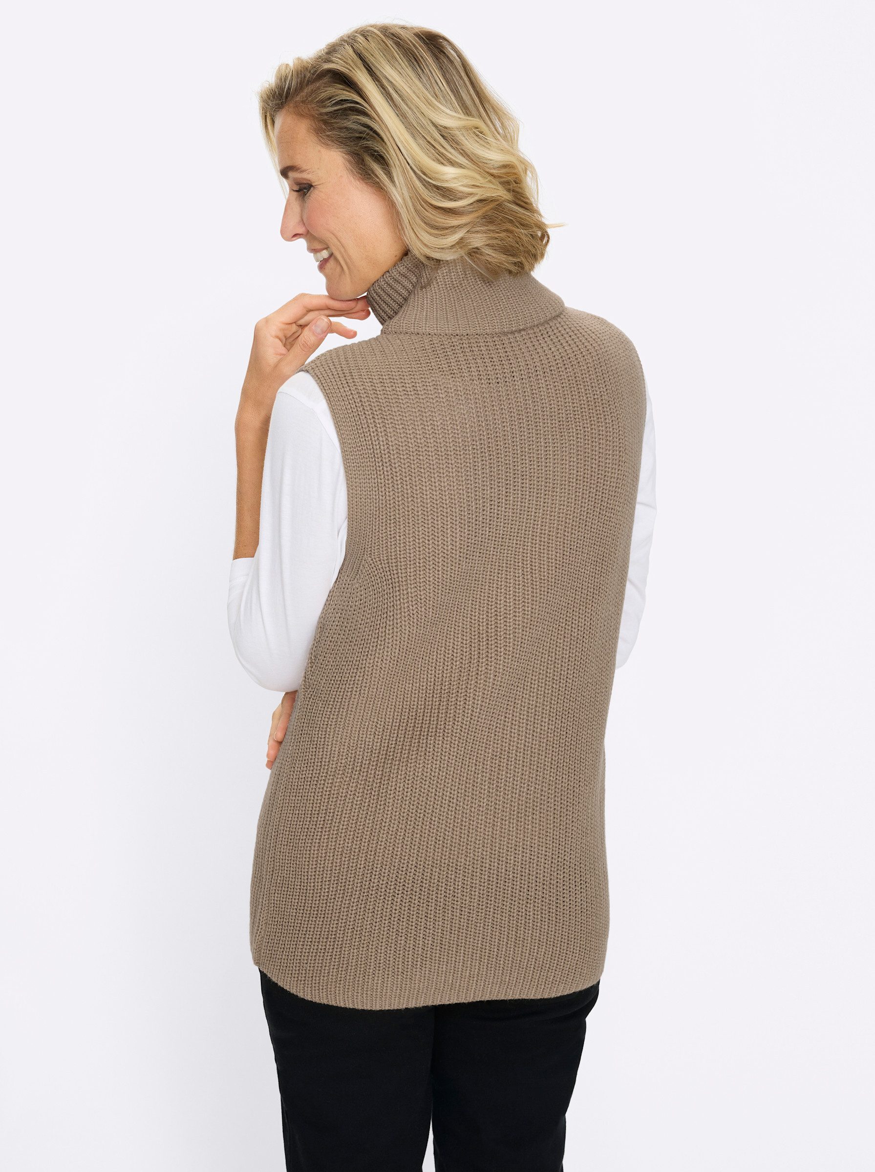 Sieh an! Pullunder Pullunder Ärmellos Rippoptik günstig online kaufen