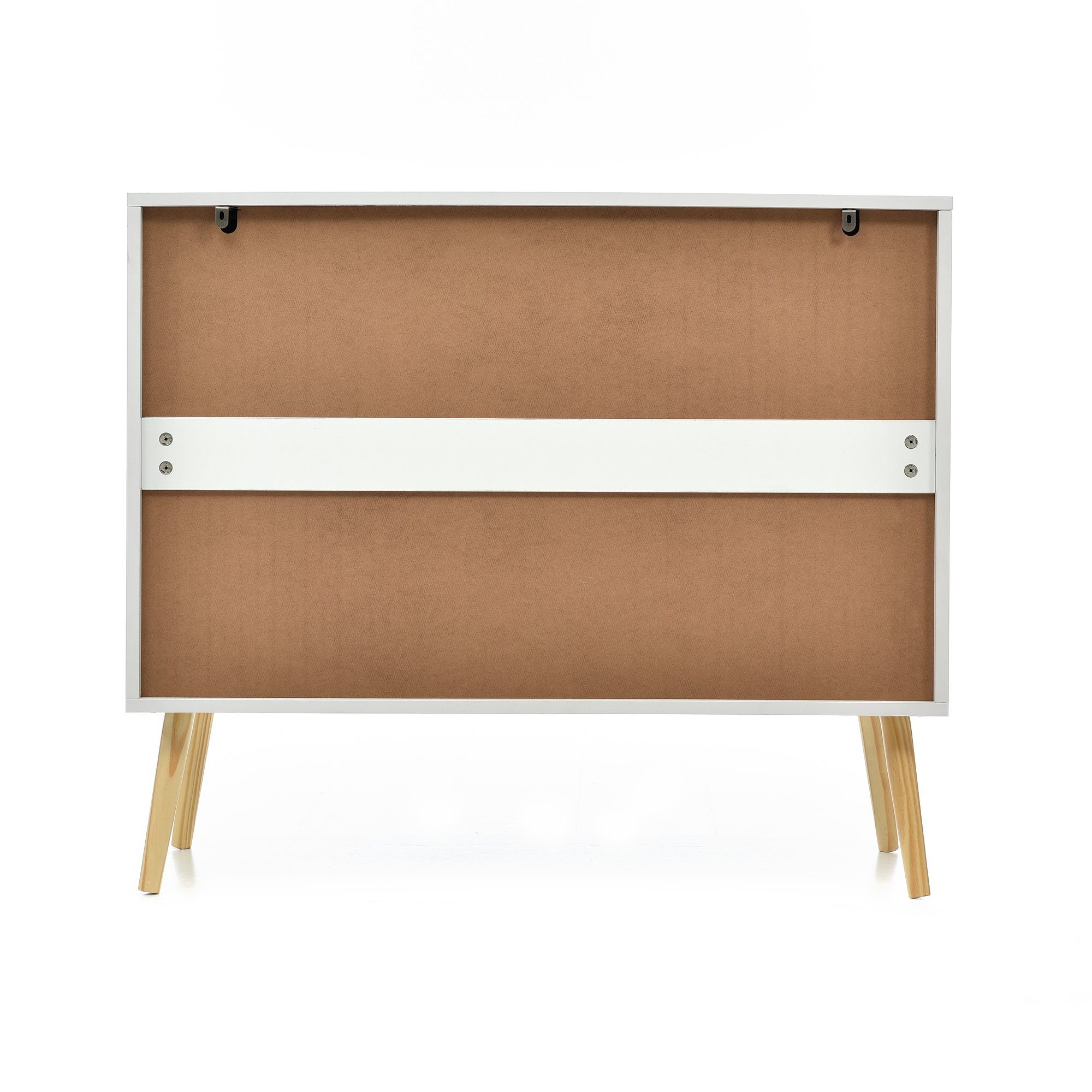 Kommode (mit 3 Schubladen), Schubladenkommode Schrank Sideboard 77x91.5x40 cm