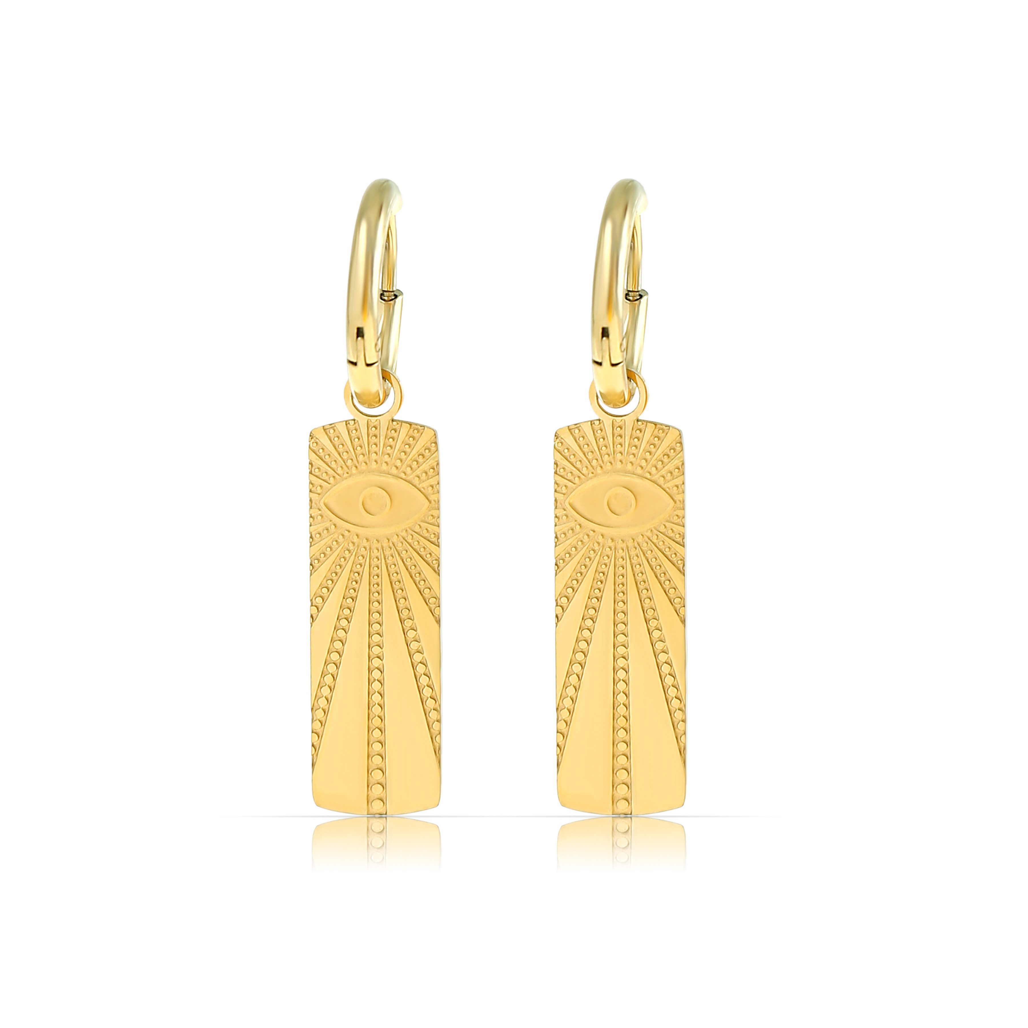 Made by Nami Ohrring-Set Damen Ohrringe Boho gold wasserfest Edelstahl hypoallergen, aus Edelstahl – wasserfest – hypoallergen – Boho-Stil