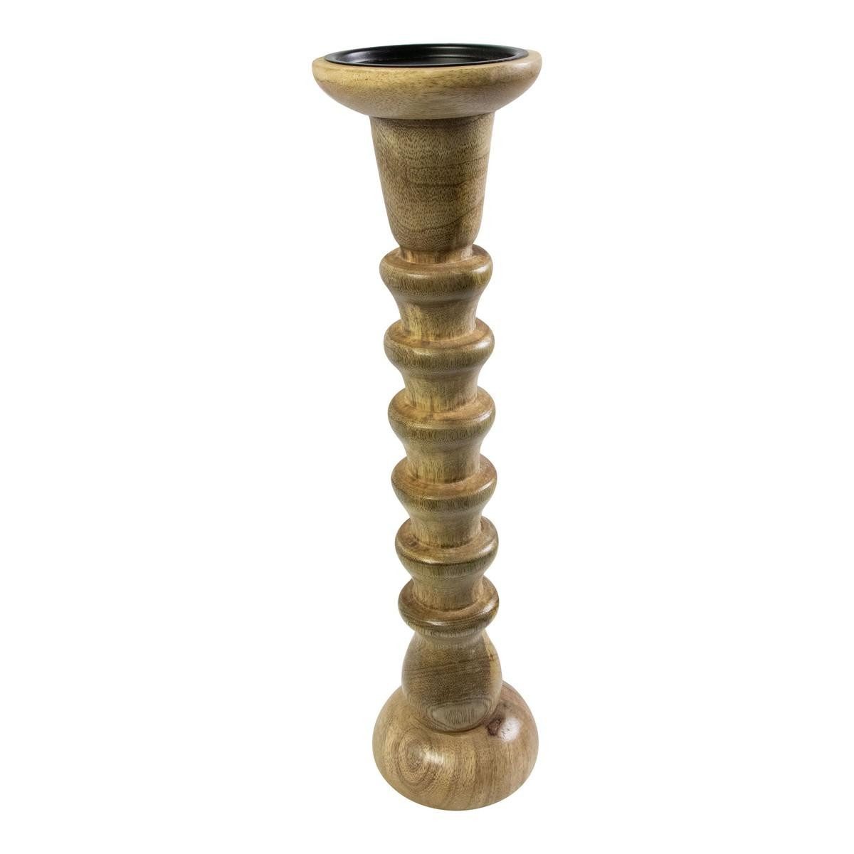 INNA-Glas Kerzenhalter Deko Kerzenhalter Mangoholz COSTANTINO, braun, 40cm, Ø10c kaufen