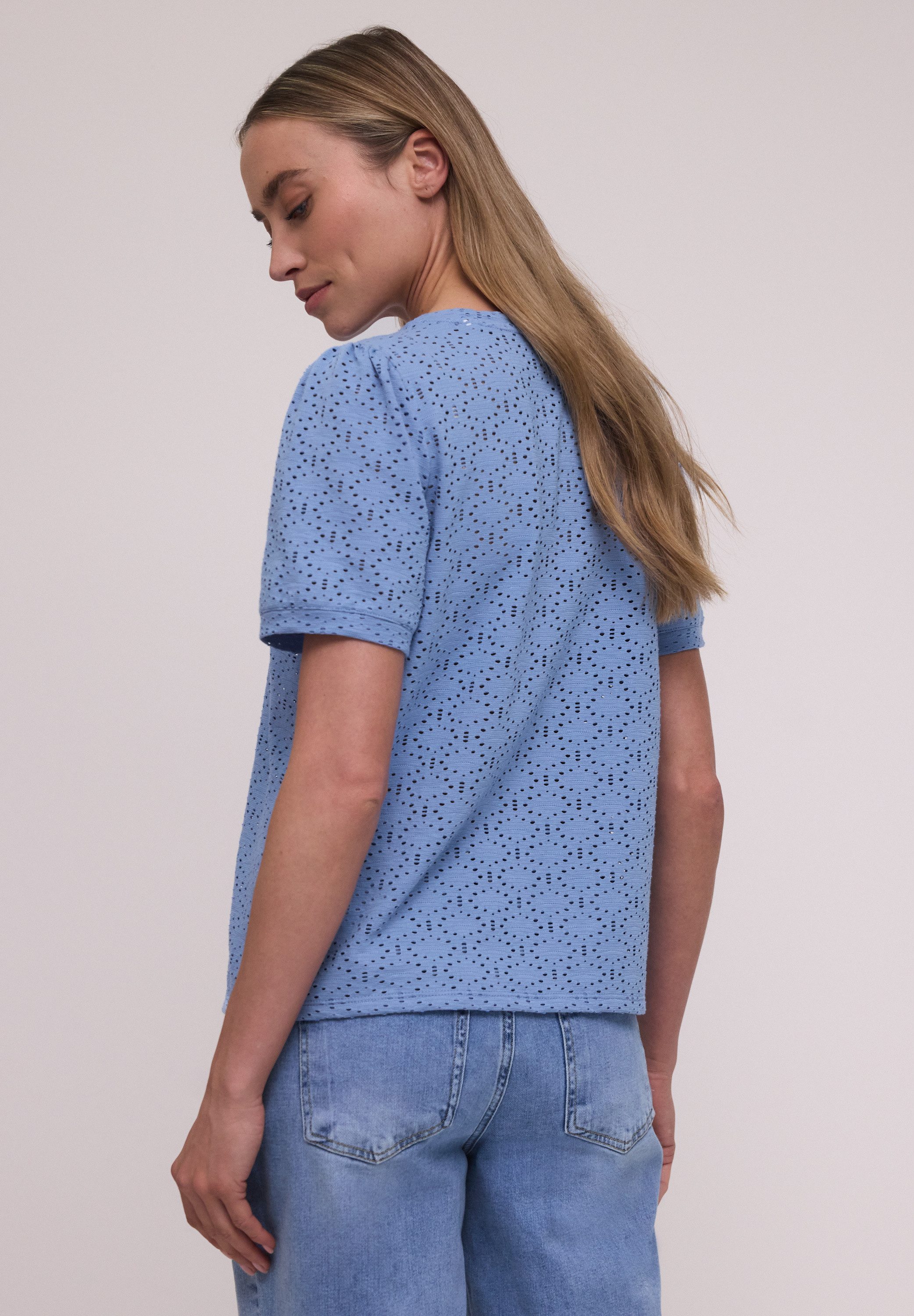 STREET ONE Spitzenshirt mit Spitze günstig online kaufen
