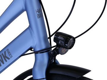 HAWK Bikes Trekkingrad HAWK Trekking Lady Super Deluxe Plus Sky Blue, 8 Gang Shimano Nexus Schaltwerk
