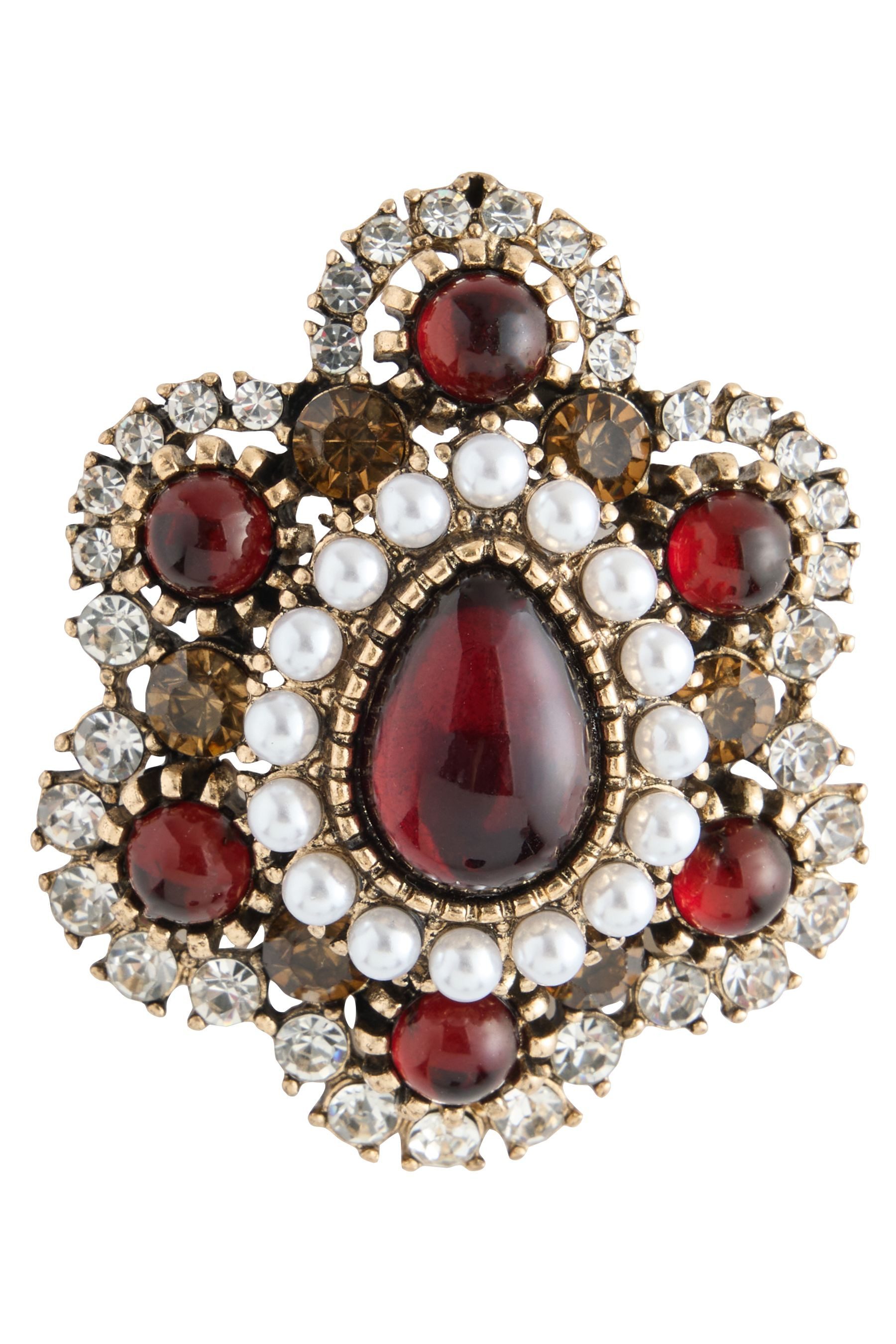Next Brosche Kristallbesetzte Statement-Brosche (1-tlg)