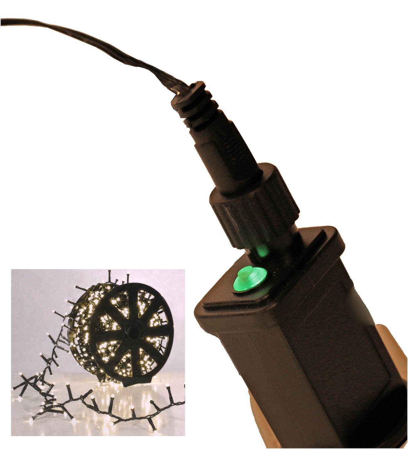 Bubble-Store LED-Lichterschlauch LED-Lichterkette, 350 LED´s warmweiß, Lichterschlauch für Innen Außen, Weihnachtsdeko