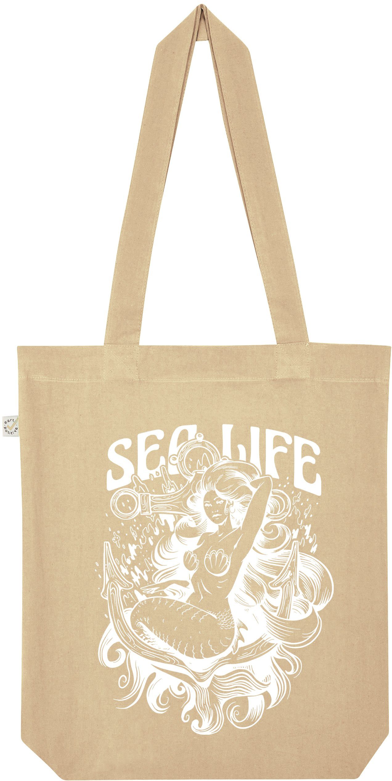 Youth Designz Tragetasche "Sea Life Mermaid" Jutebeutel Tasche Lange Henkel, mit trendigem Print