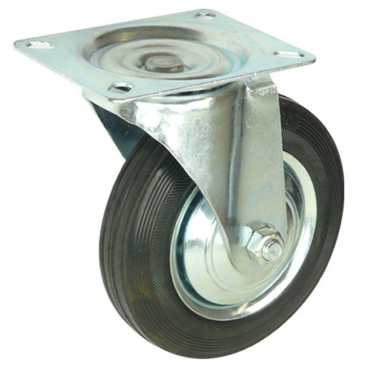 BENSON Lenkrolle Transportrolle Lenkrolle 75mm Basic Laufrolle Stahlblech Vollgummi, (1-St), universell einsetzbar