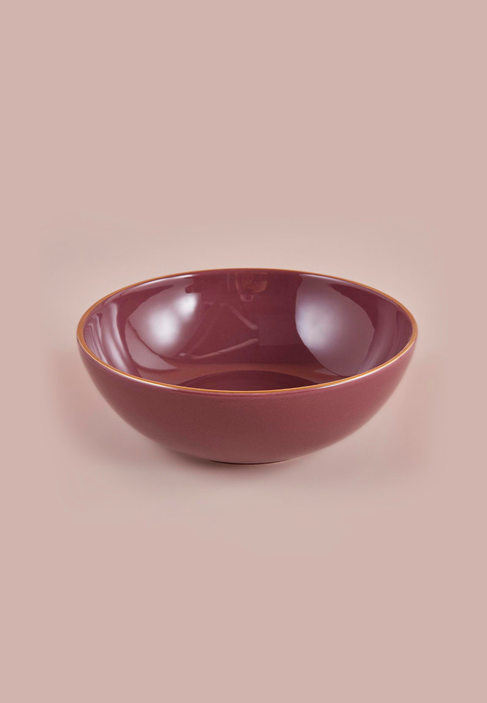 pink Maison Bella Dessertschale 25cm, (1-tlg), Keramik, handbemalt Keramik, Allure,