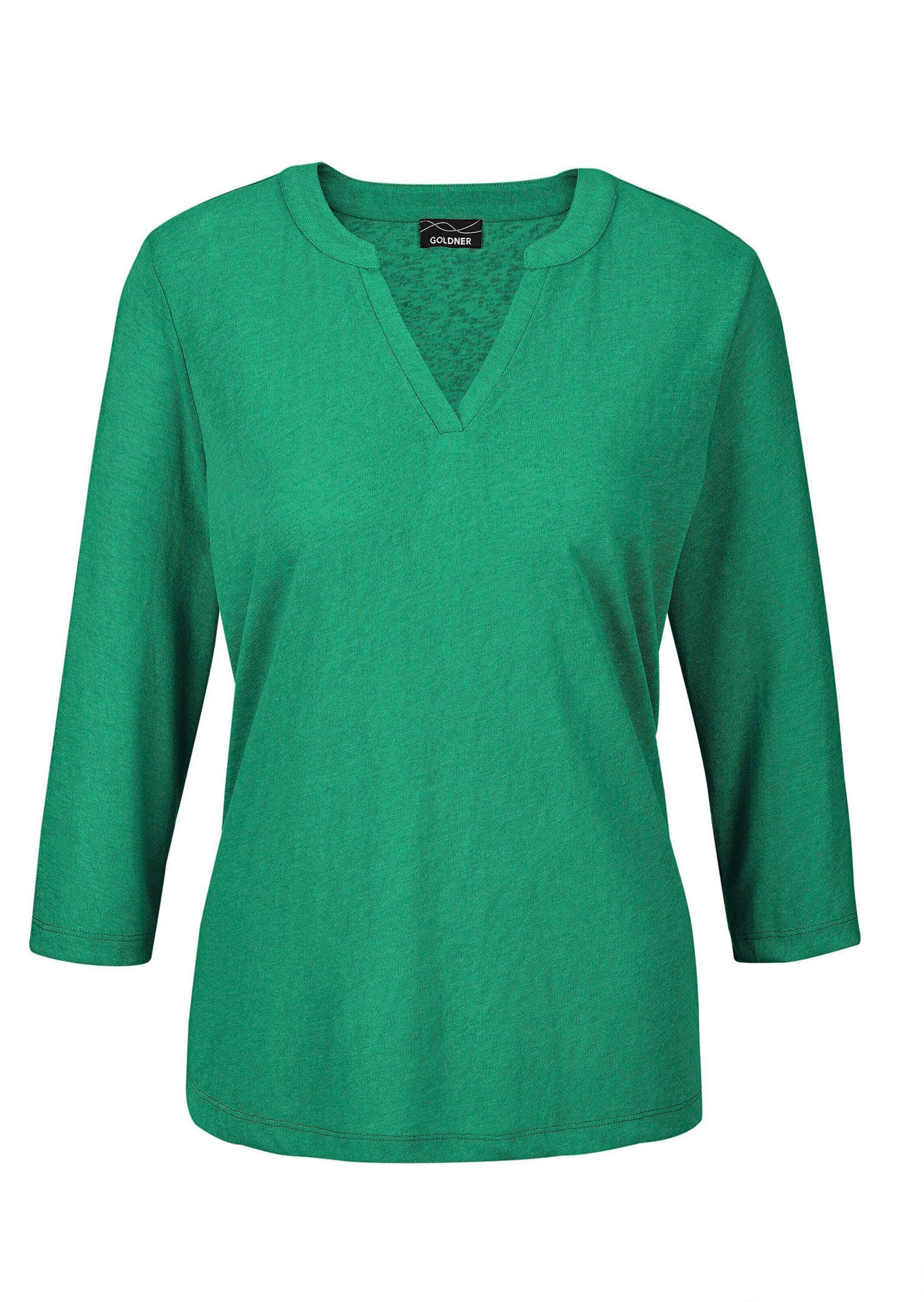 T-Shirt Kurzgröße: Modisches 3/4-Arm-Oberteil
