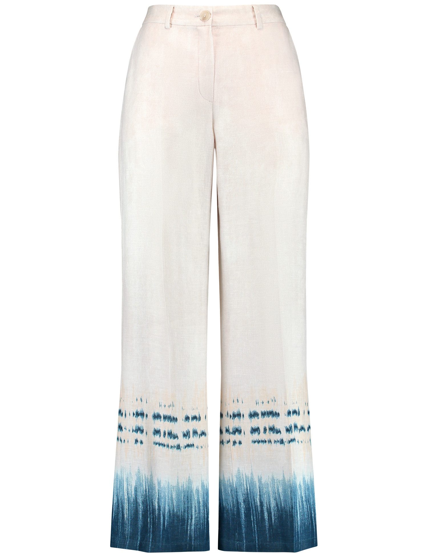 GERRY WEBER 5-Pocket-Hose Leinenhose mit gemustertem Saum