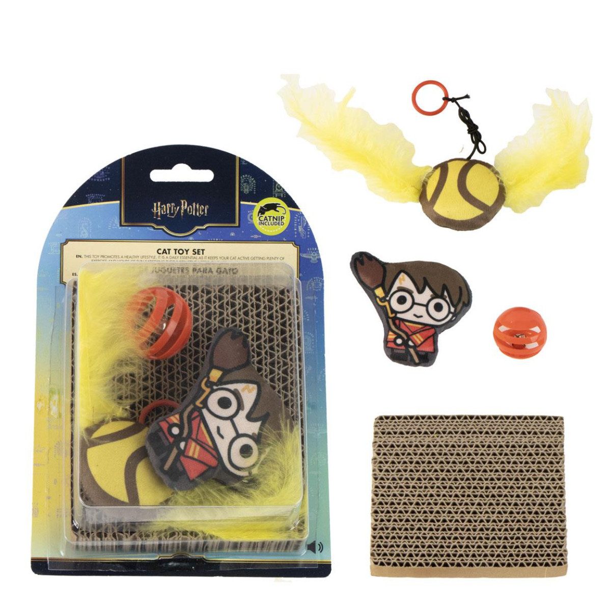 Harry Potter Tier-Aktivitätsspiel Katzen Spielzeug Set Haustier Zubehör mit Lizenzmotiv