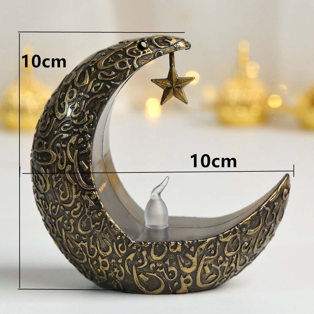 MUPOO LED Nachtlicht Ramadan Mond,Ramadan-Teelichthalter, Kerzenhalter günstig online kaufen