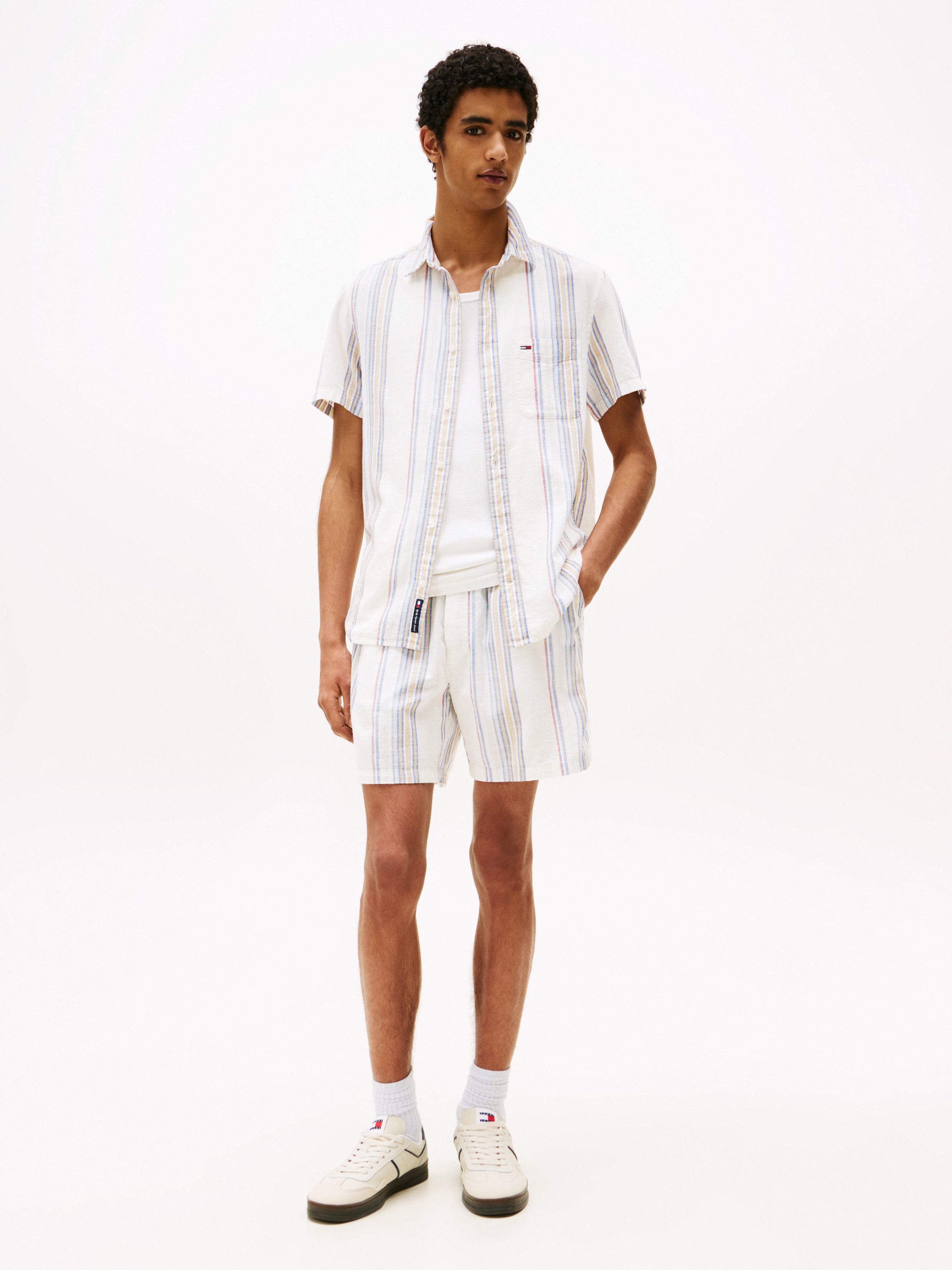 Tommy Jeans Shorts TJM SLUB STR BEACH SHORT EXT modisch gestreift – Bild 3 von 5