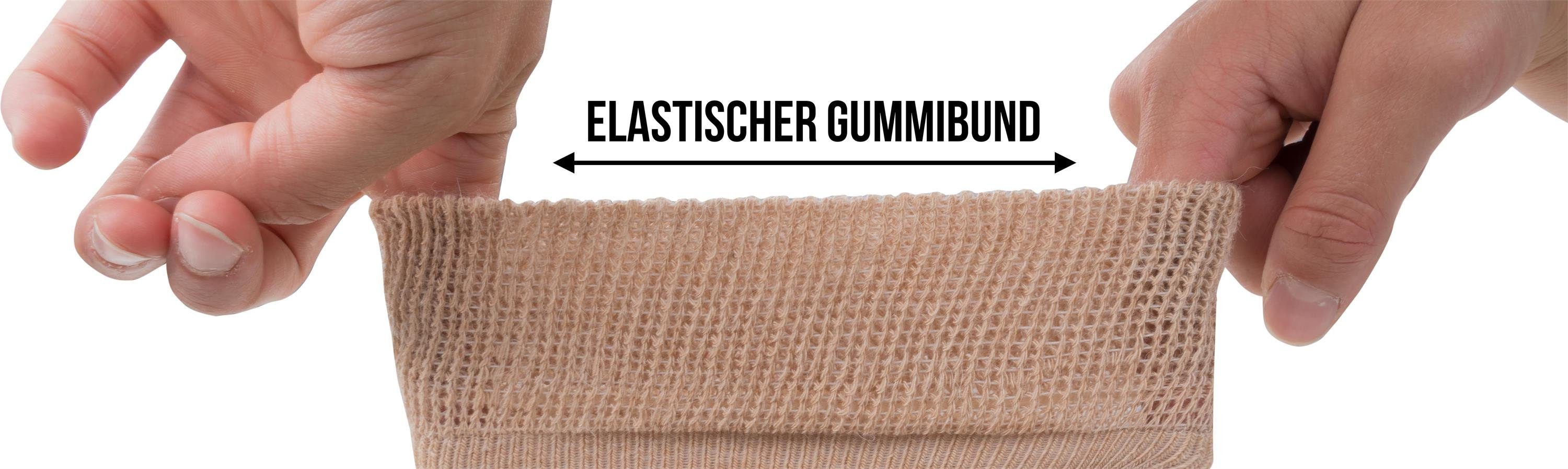 weiches Paar) Paar Thermosocken 3 extrem normani extra Grau/Braun/Beige (3 warm Alpaka-Vollplüschsocken Bündchen,