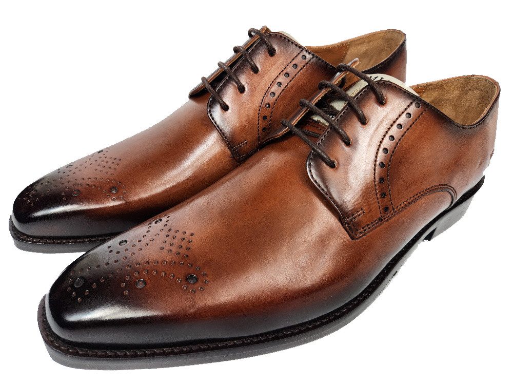 Melvin & Hamilton M&H-Dylan1-Crust Wood Schnürschuh Lyra Lochung