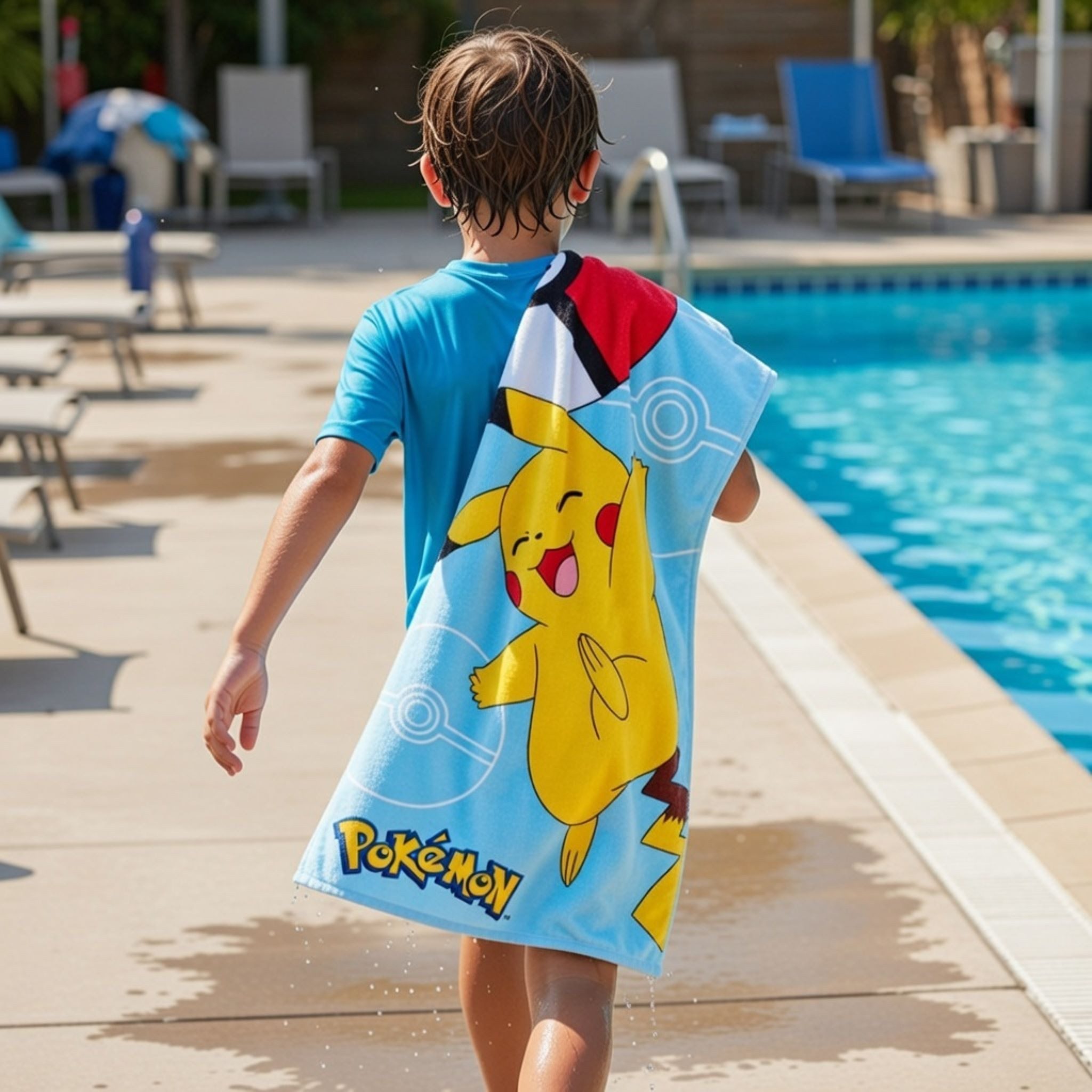 POKÉMON Strandtuch Pokemon Pikachu Badetuch Strandtuch Duschtuch XL 70x140 cm – Bild 4 von 5