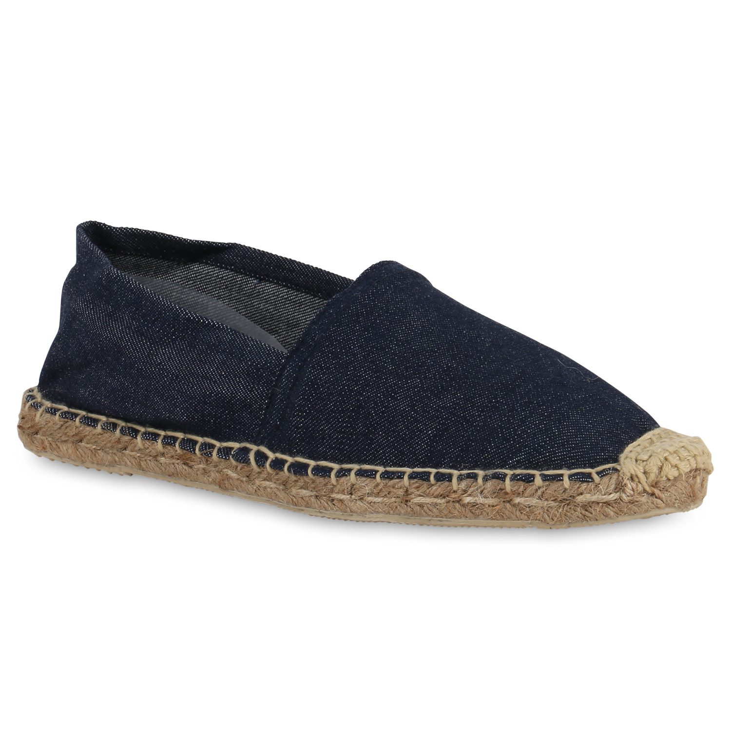 VAN HILL 840933 Espadrille Damen Espadrilles Slippers Bast Slip On Stoff günstig online kaufen