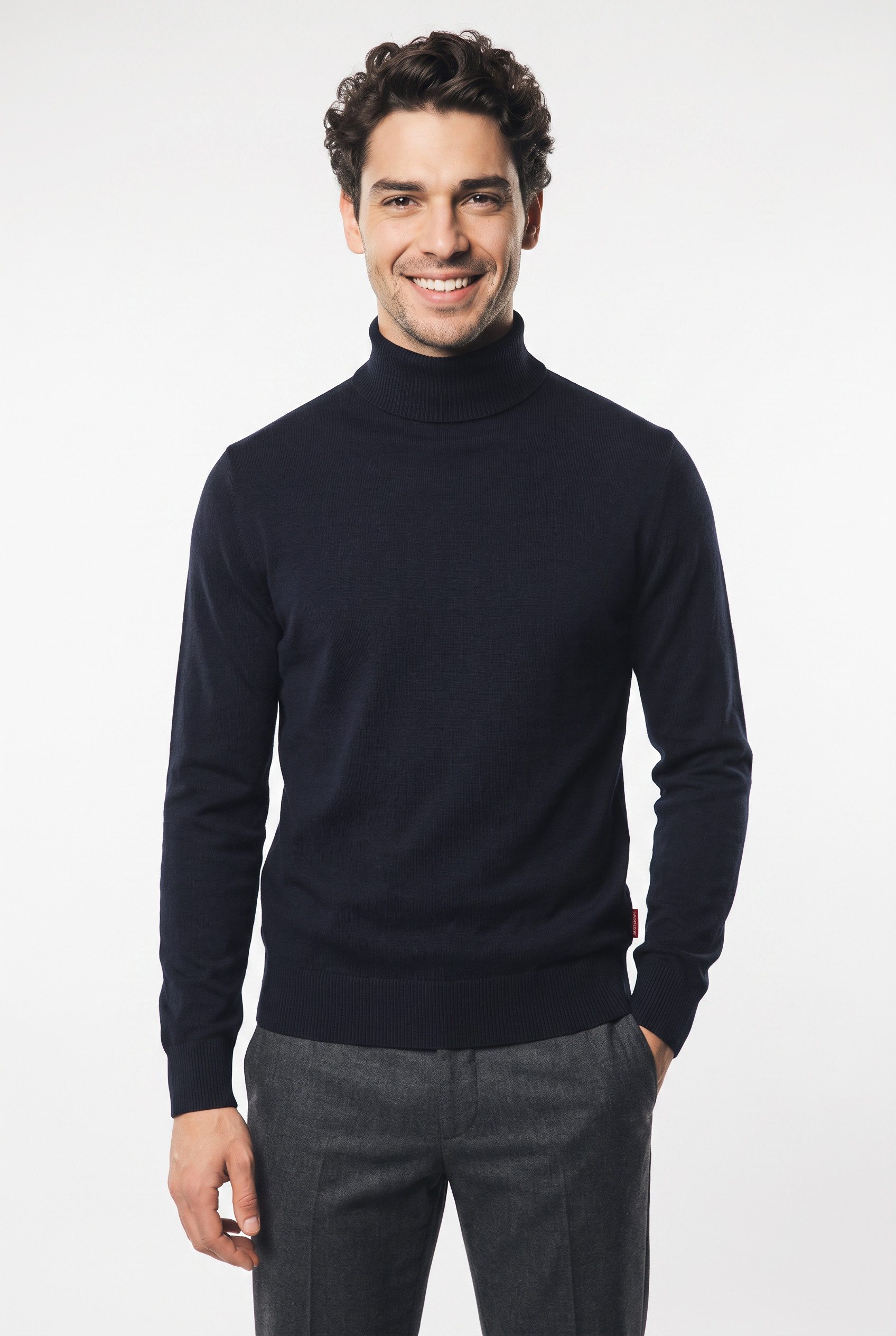 Joop Jeans Rollkragenpullover Lemrigo aus Wollmischung, normale Passform