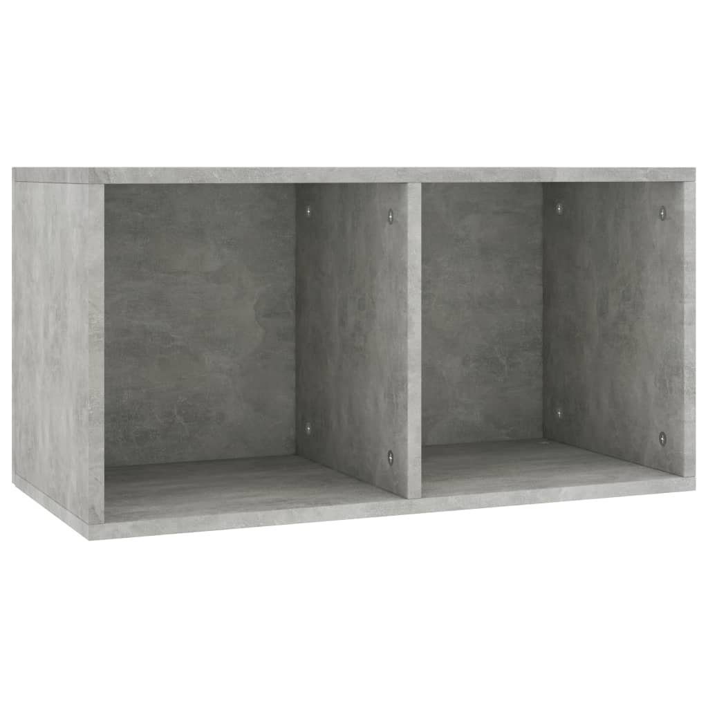 vidaXL Regal NA Schallplatten-Aufbewahrungsbox Betongrau 71x34x36 cm Spanplatte