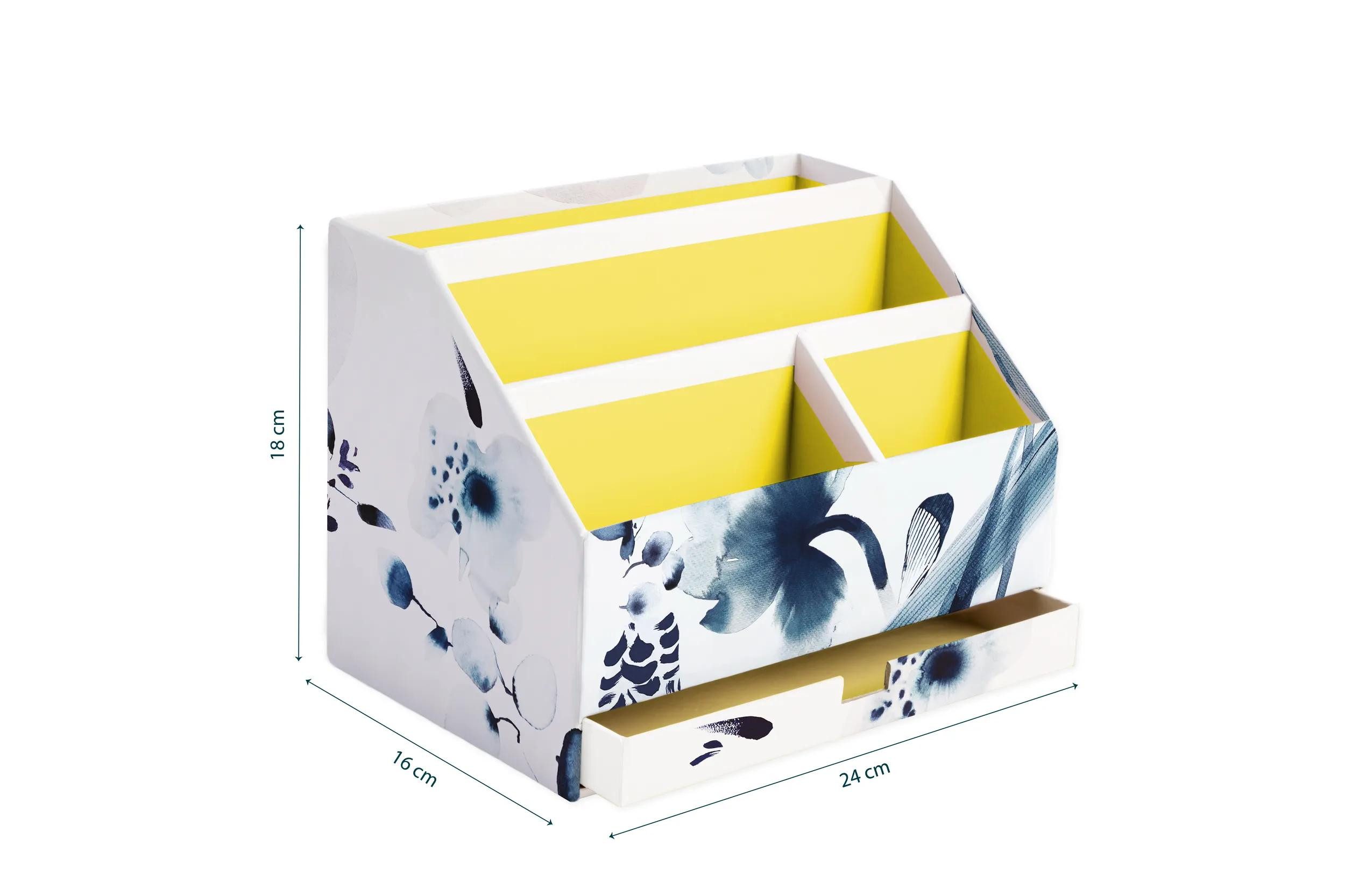 CLAIREFONTAINE Fächermappe Inkebana, Briefablage Schublade 24x16x18 cm Mehrfarbig 115938C, Briefablage