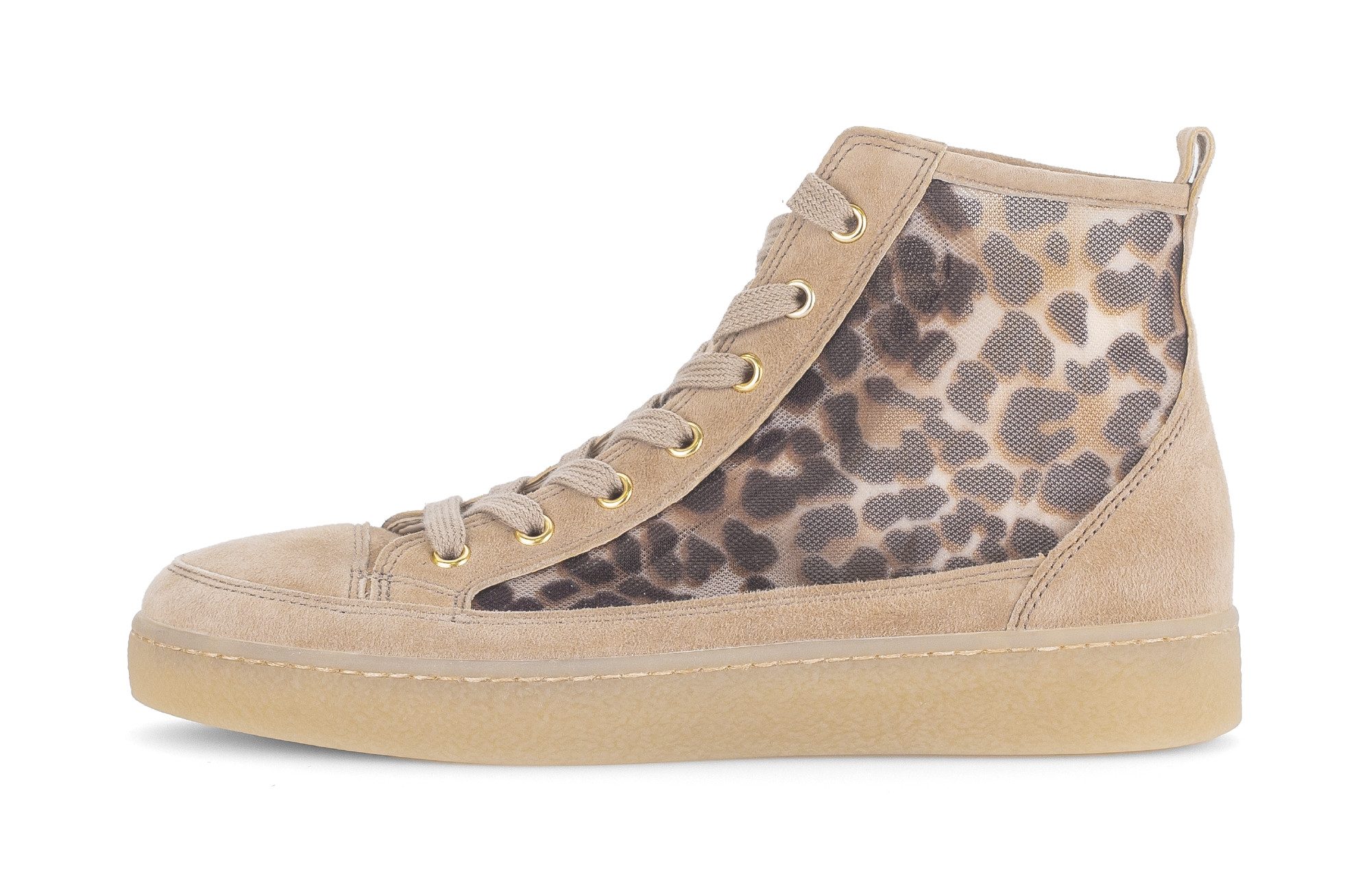 Gabor Plateausneaker, Schnürschuh, Freizeitschuh, High-Top-Sneaker mit modischer Stickerei