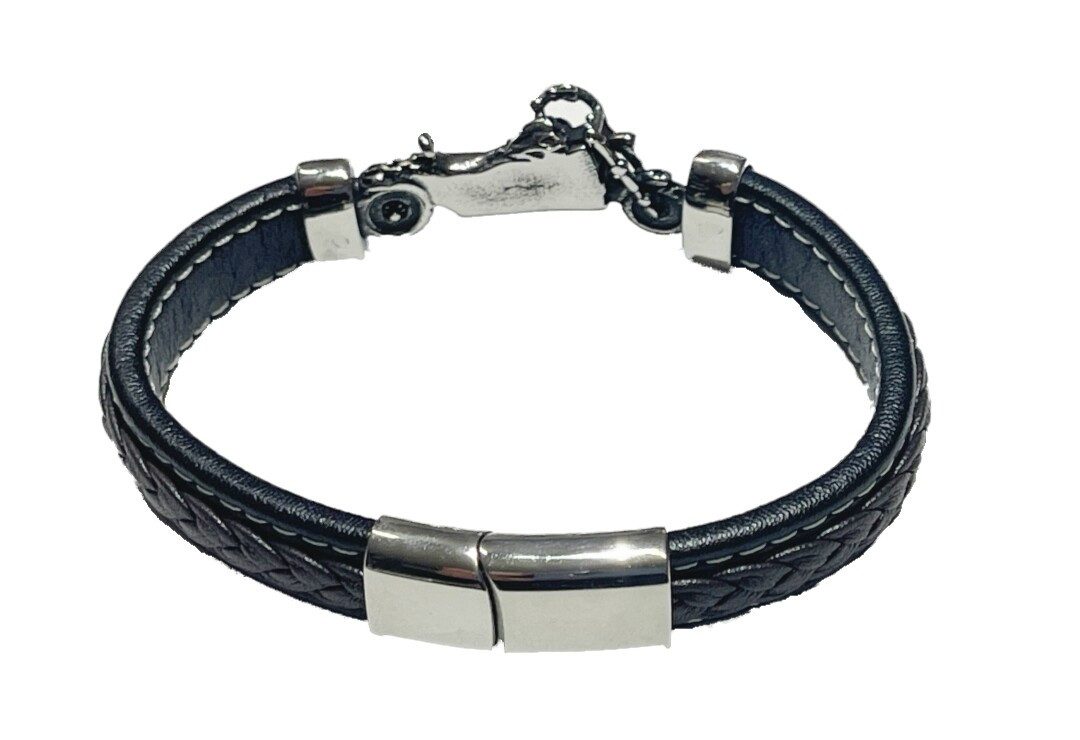 Westernlifestyle Lederarmband Stabiles Lederarmband geflochten mit Motorrad günstig online kaufen