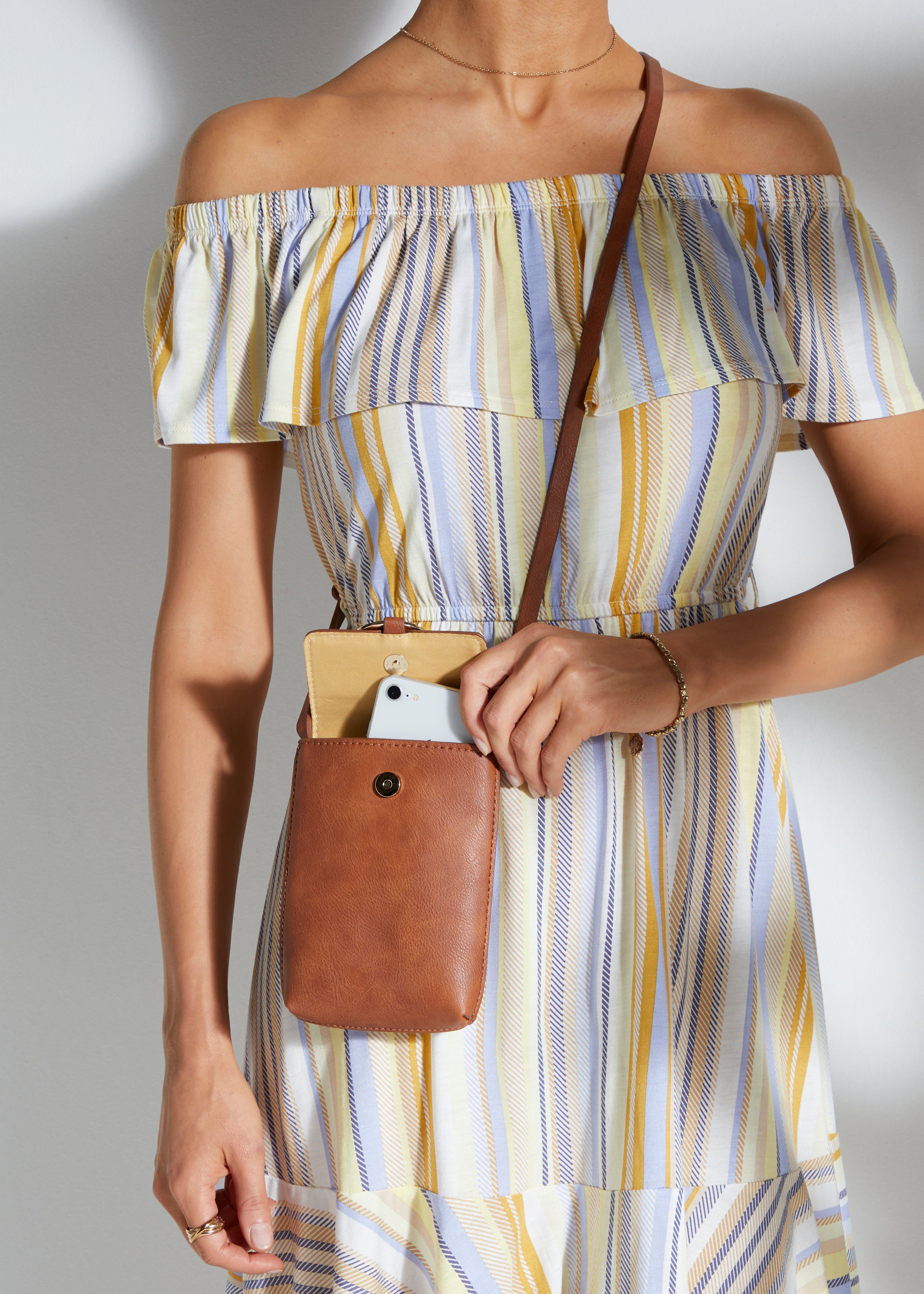 LASCANA Umhängetasche Handytasche, mit Zierschnalle, Minibag, Crossbody Bag VEGAN