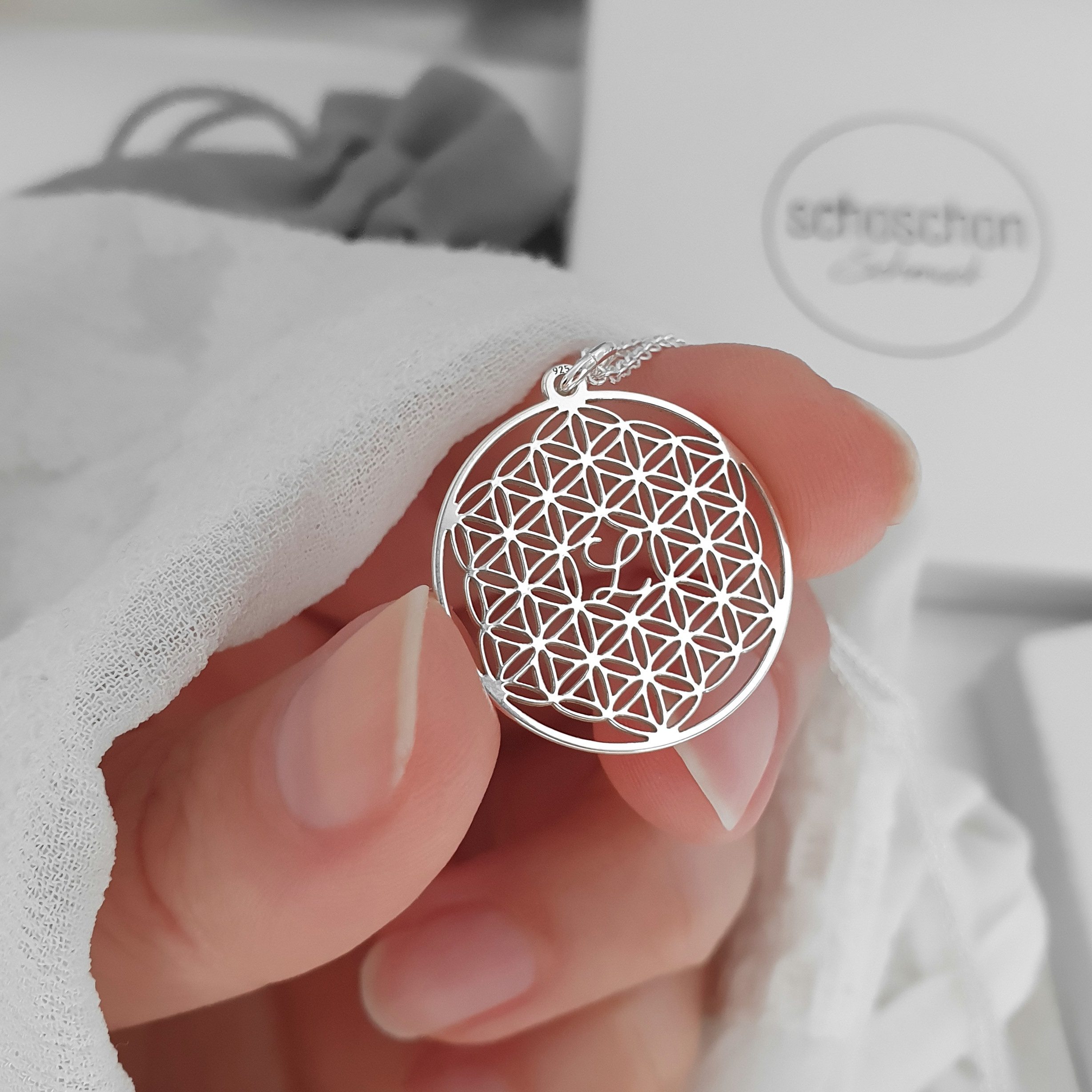 SCHOSCHON Kette mit Anhänger Lebensblume L günstig online kaufen