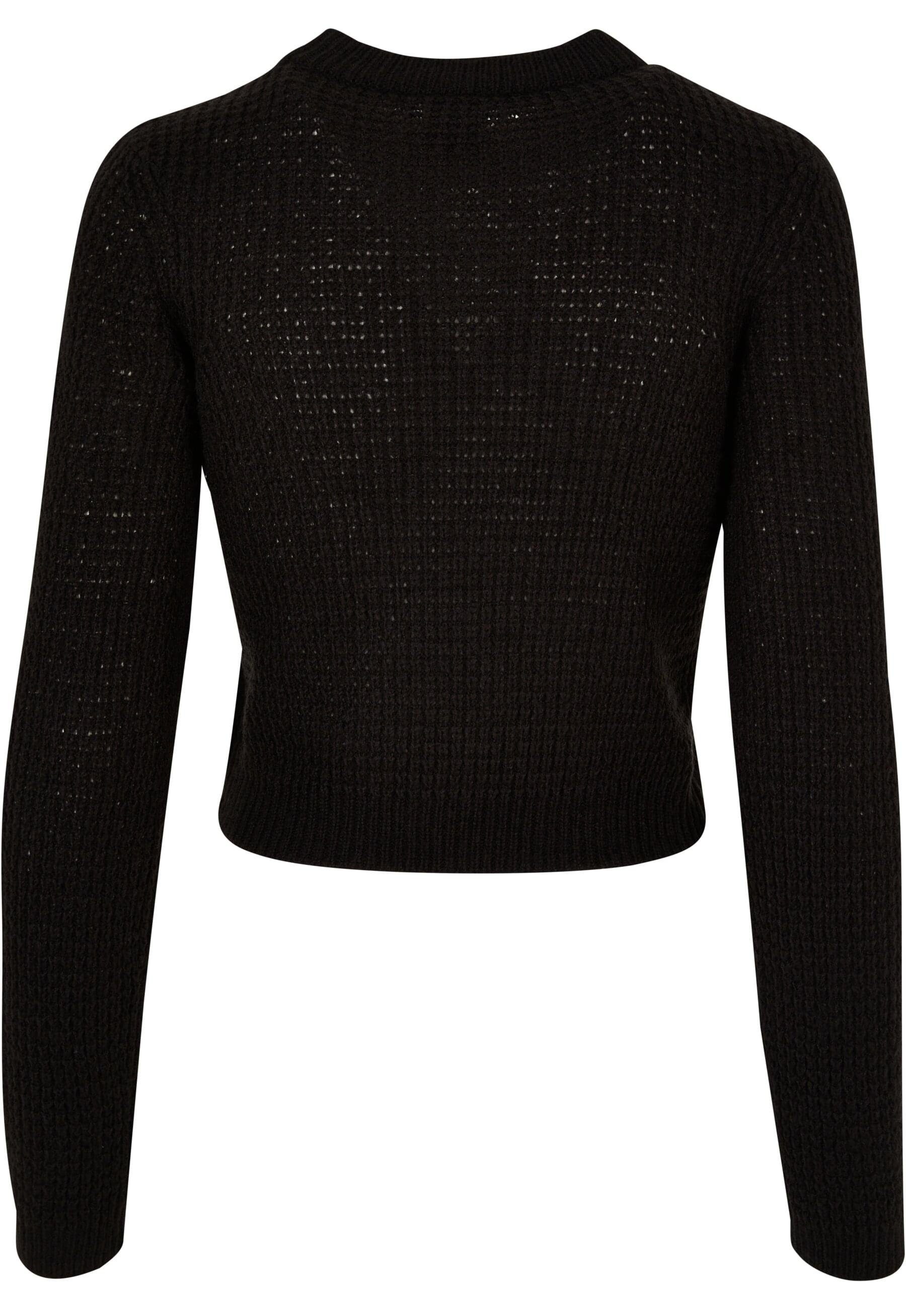 URBAN CLASSICS Rundhalspullover Urban Classics Damen Ladies Short Waffle Sw günstig online kaufen