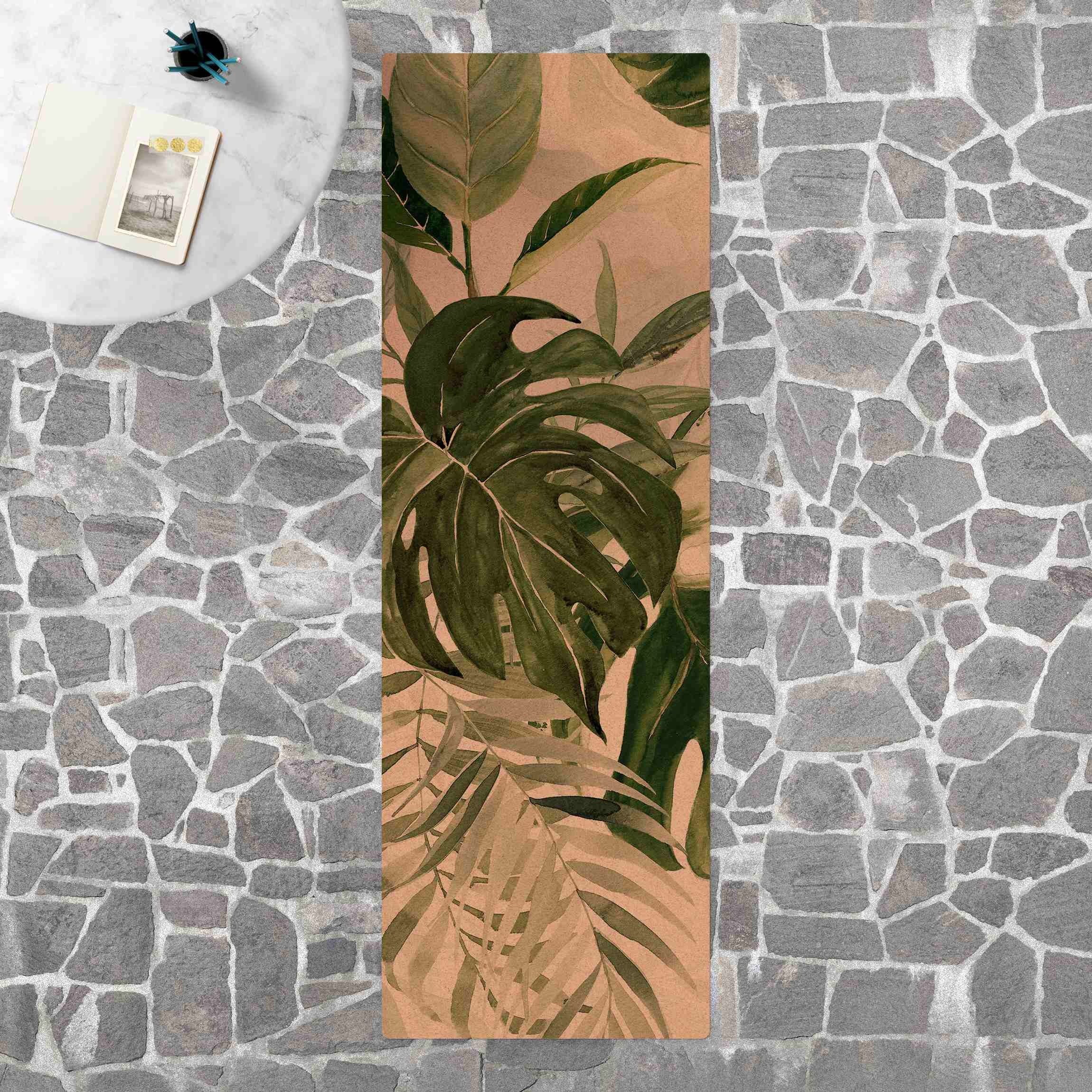 Bilderdepot24 Läufer Teppich Kork Flur Küche Tropical funktional lang modern funktional