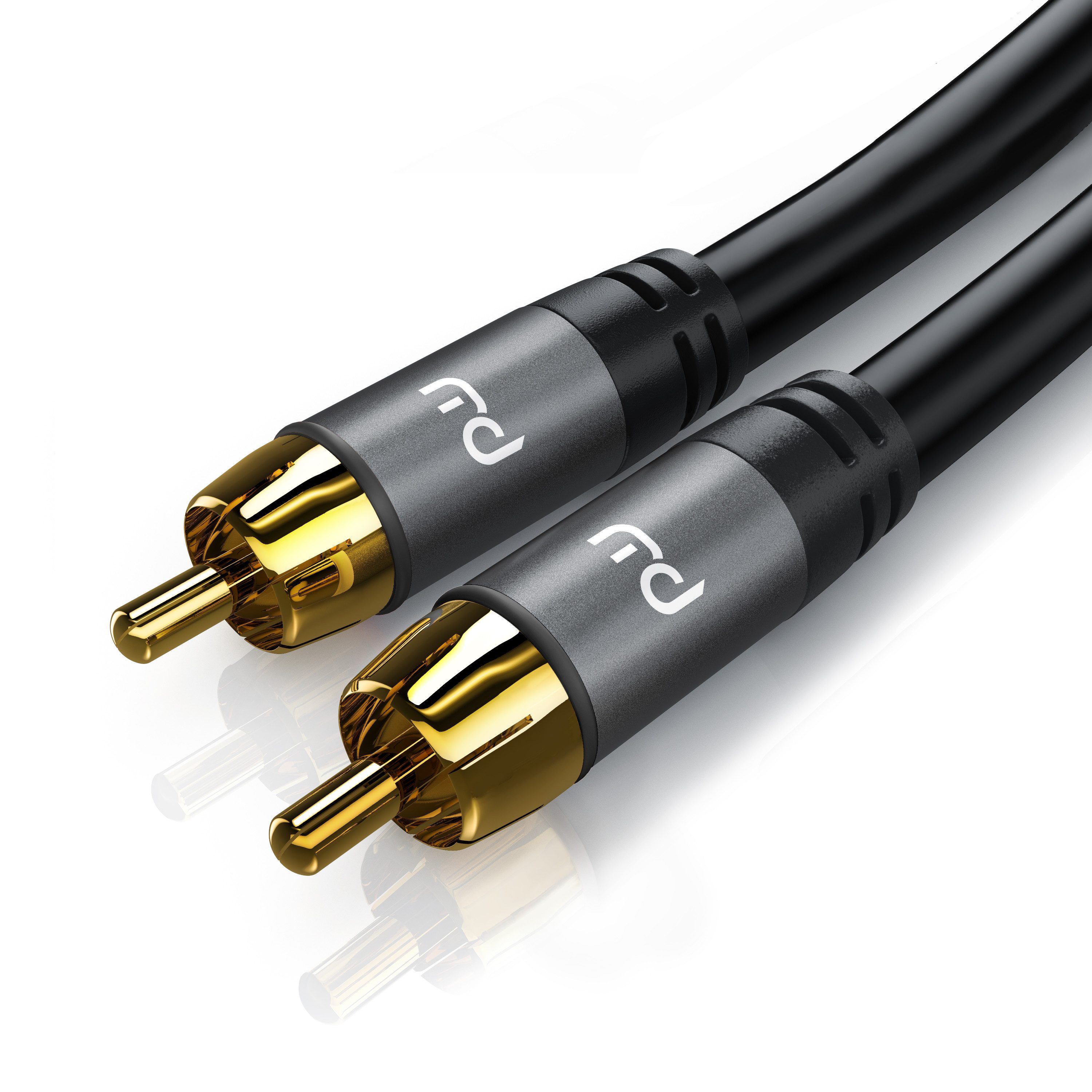 Primewire Subwoofer-Cinch Audio-Kabel mehrfach geschirmt - 7,5m Audio-Kabel, Cinch, RCA (750 cm), für Subwoofer, Verstärker, AV-Receiver, satter und präziser Bass