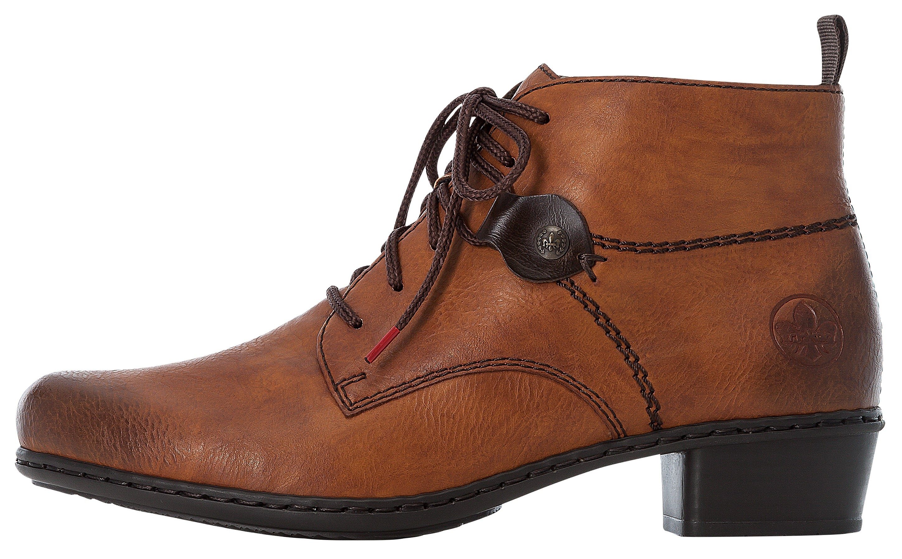 Rieker Schnürstiefelette Schnürboots, Blockabsatz, in elegantem Look