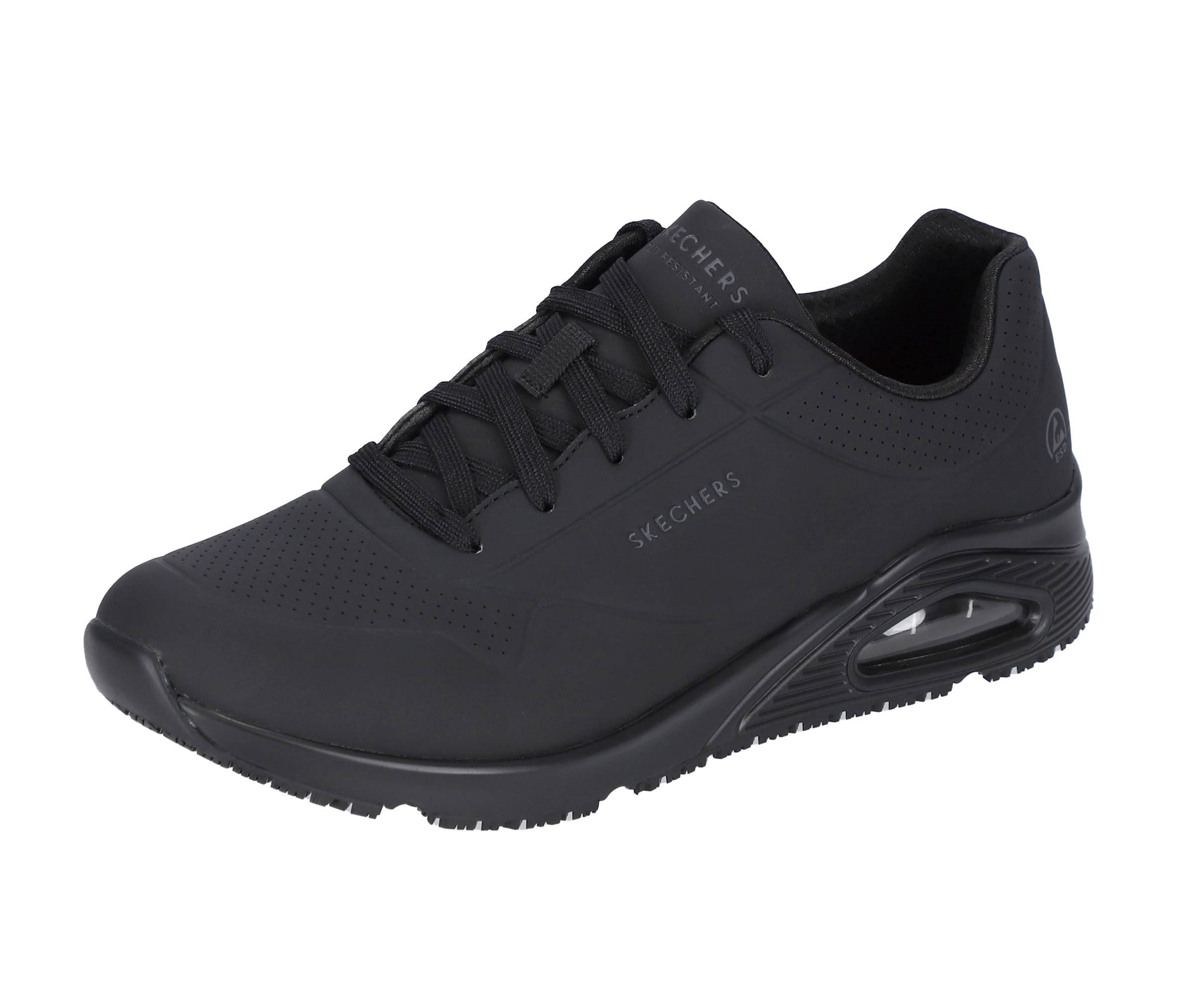 Skechers Work UNO SR Arbeitsschuhe Damen O1 FO SRC ESD - Rutschhemmender Arbeitsschuh Air-Cooled Memory Foam Einlegesohle, Zwischensohle Luftkissendämpfung