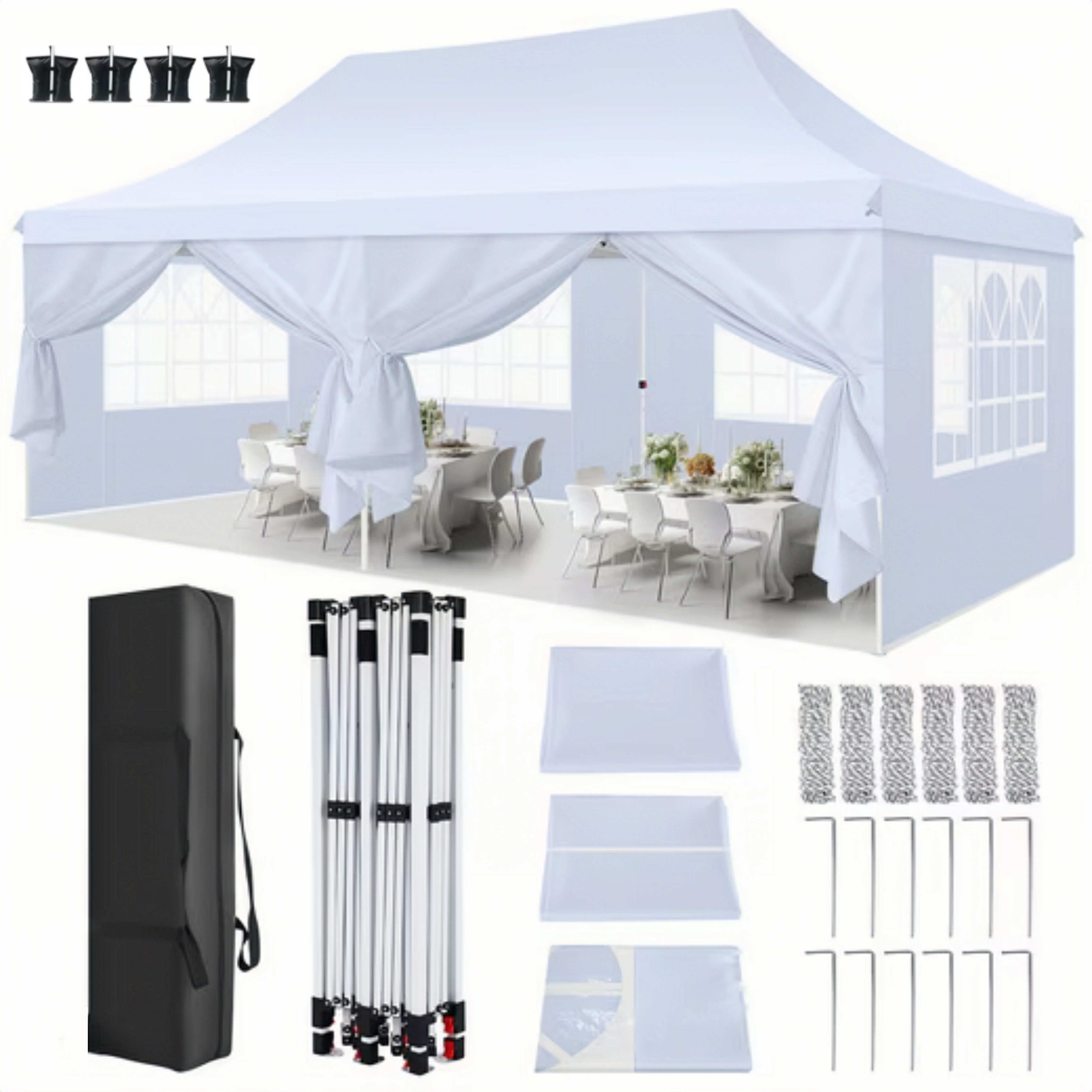 Tooluck Faltpavillon 3X6m Wasserdicht UV 50+ günstig online kaufen