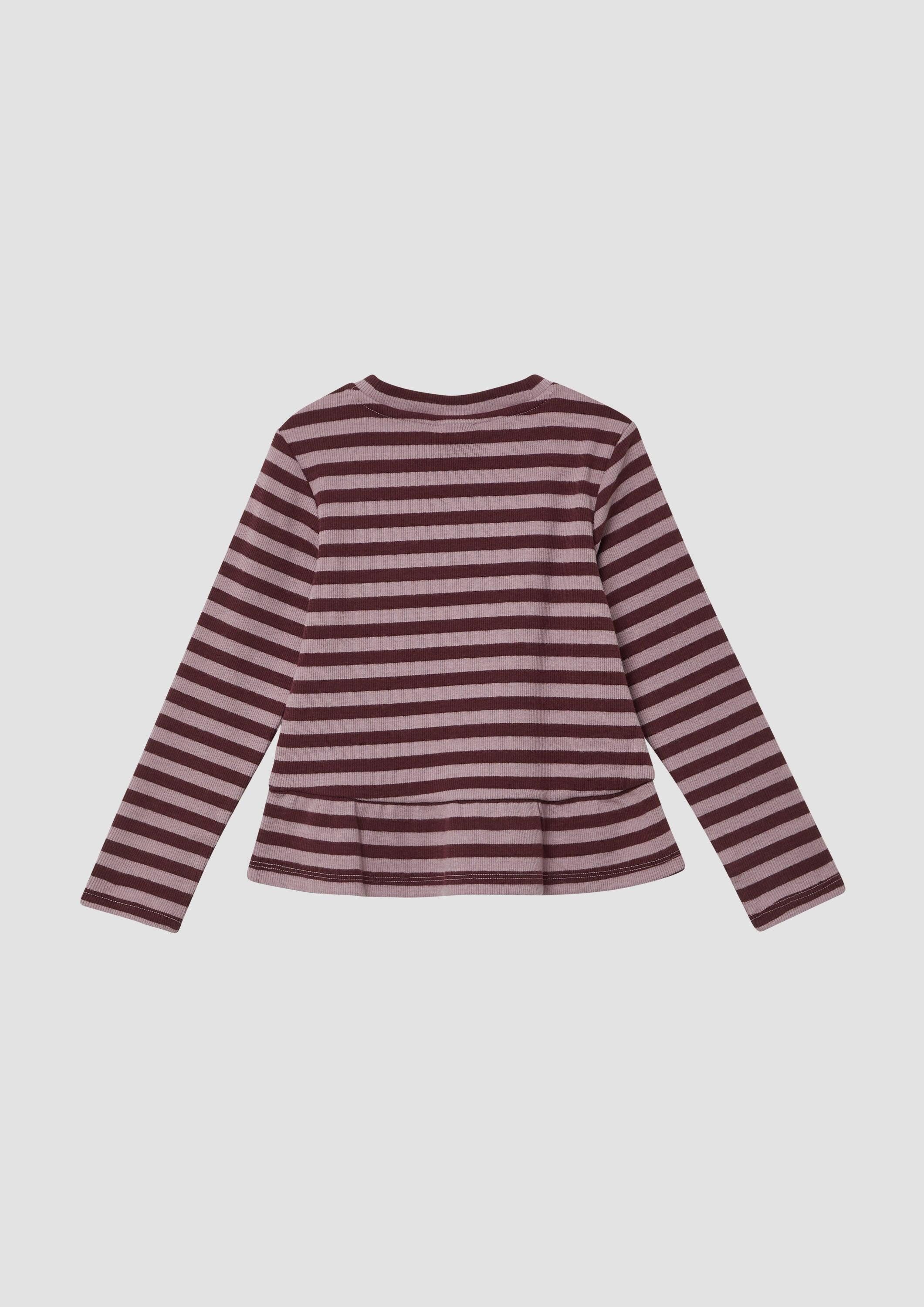 s.Oliver Langarmshirt T-Shirt Longsleeve im A-Shape mit ausgestelltem Saum