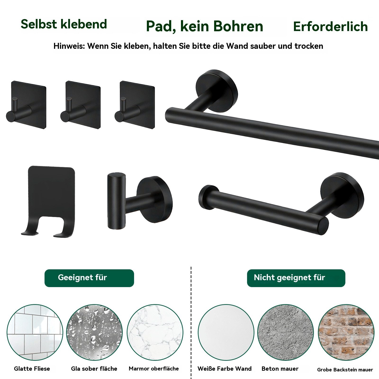 BlingBin Handtuchhaken 7 Stück Klebehaken set günstig online kaufen