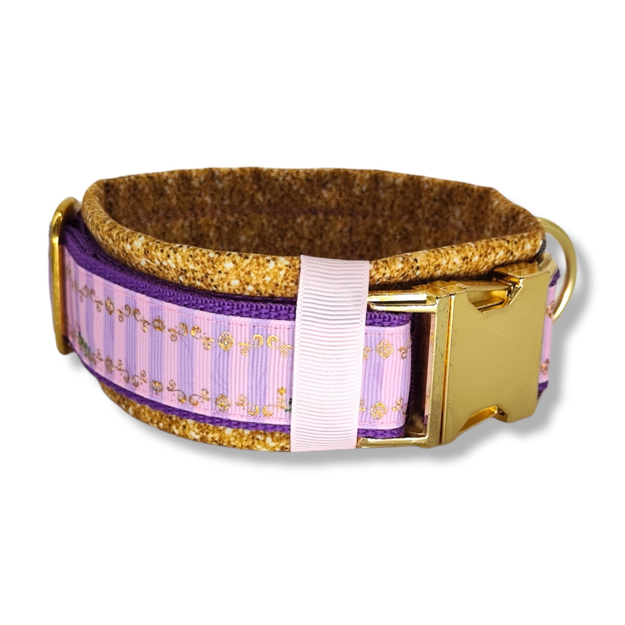 D by E Couture Hunde-Halsband "A Fairy Tale", gepolstert, verstellbar, 50mm breit, Handmade